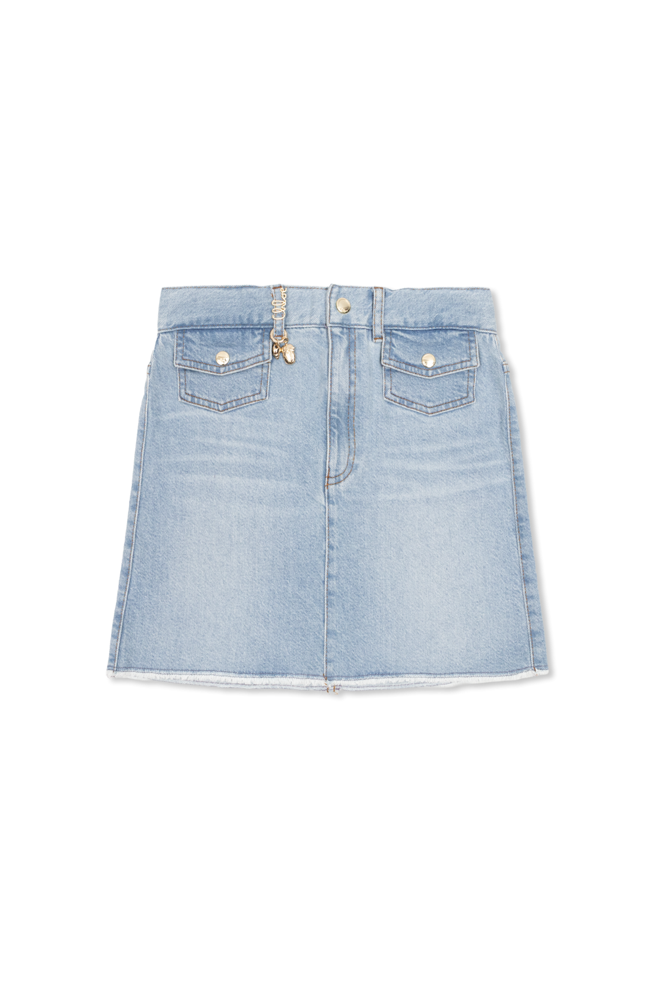 Chloé Kids Jeansowa Spódnica, Unisex, Niebieski