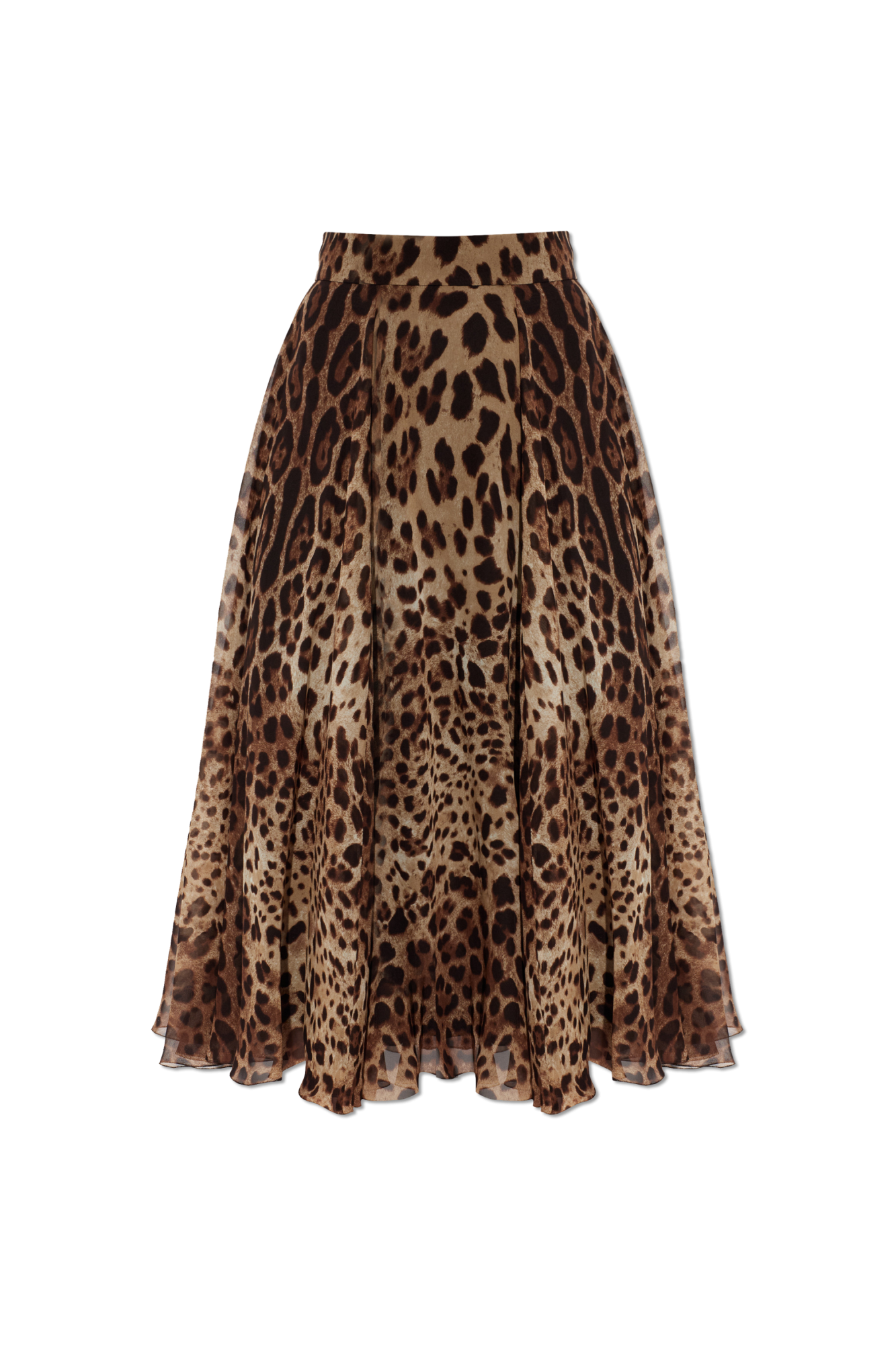 Dolce & Gabbana Jedwabna Spódnica, Kobiety, Brązowy