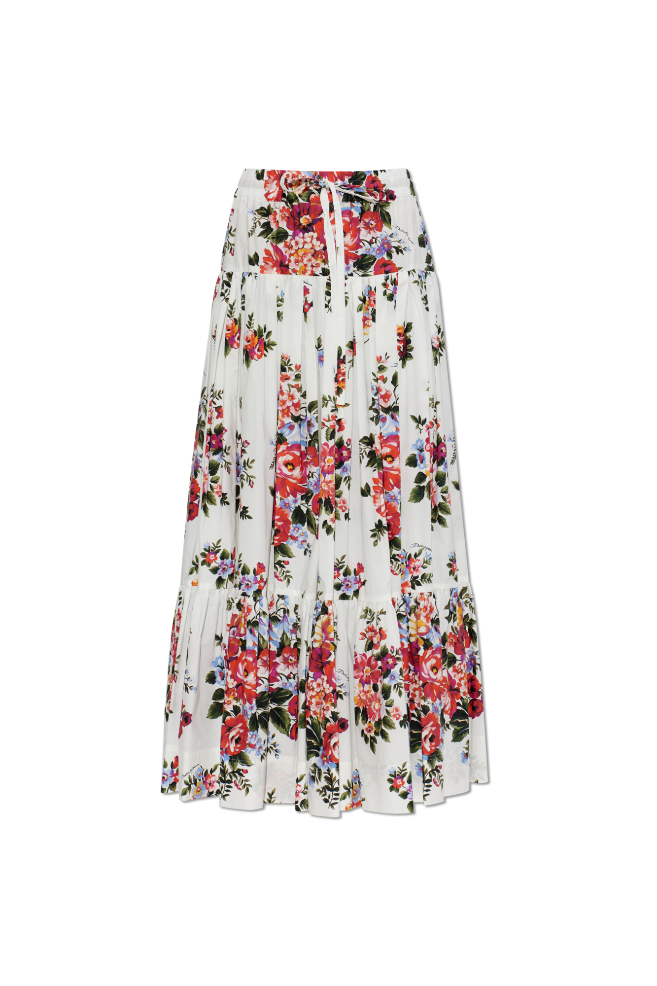 Dolce & Gabbana Spódnica Z Motywem Kwiatowym, Kobiety, Biały