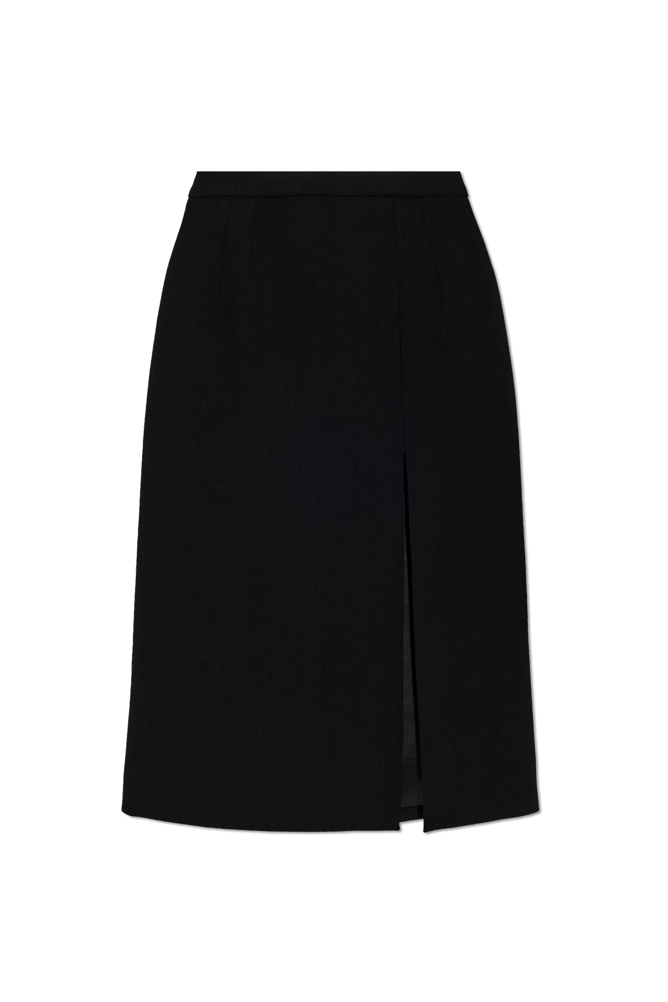 Dolce & Gabbana Wełniana Spódnica Z Rozcięciem, Kobiety, Czarny