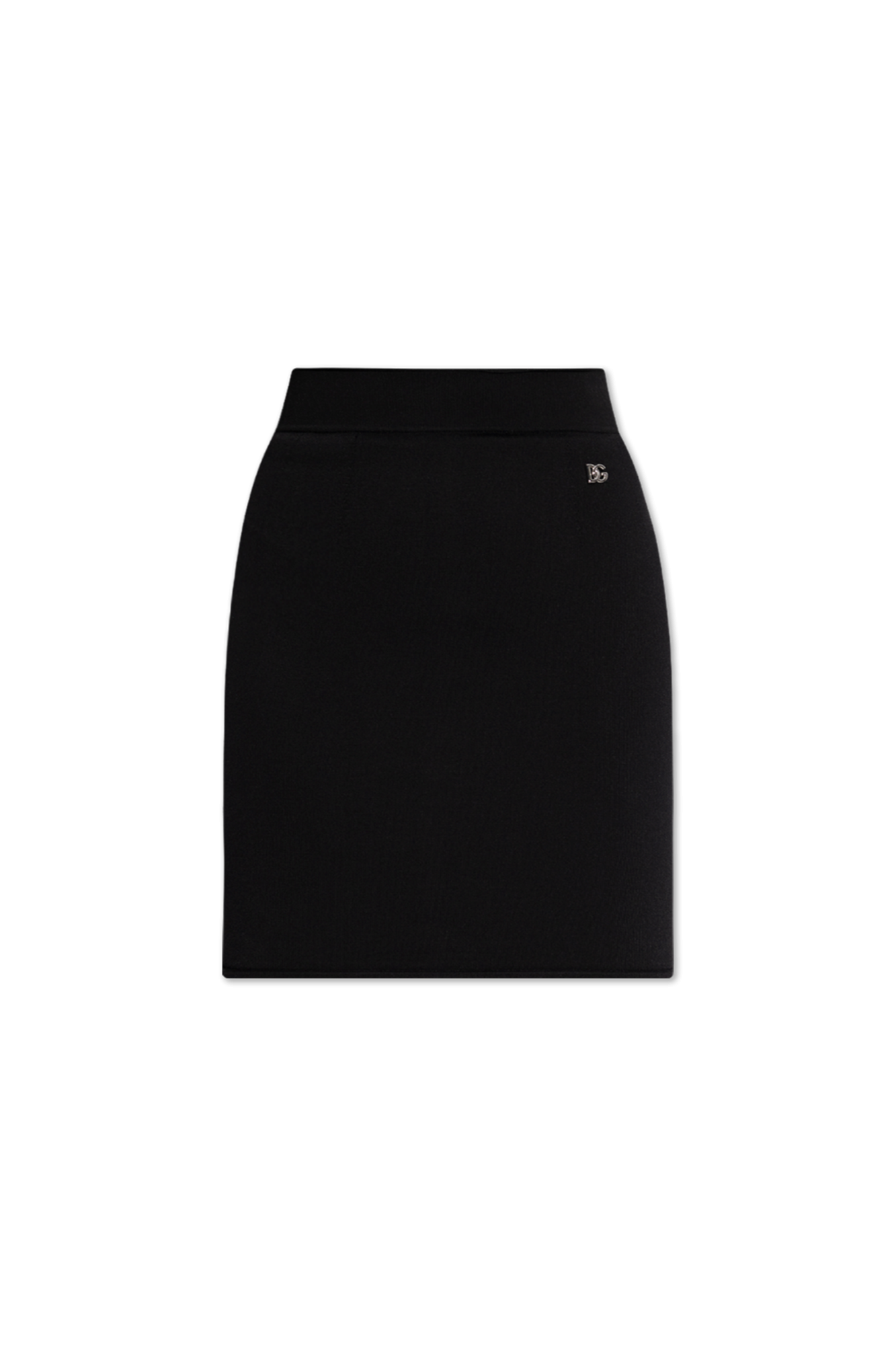 Dolce & Gabbana Spódnica Z Logo, Kobiety, Czarny