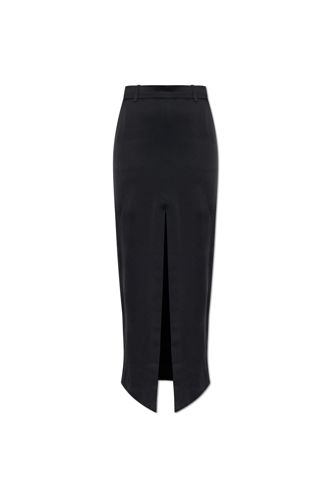 Tom Ford Satynowa Spódnica Z Rozcięciem, Kobiety, Czarny