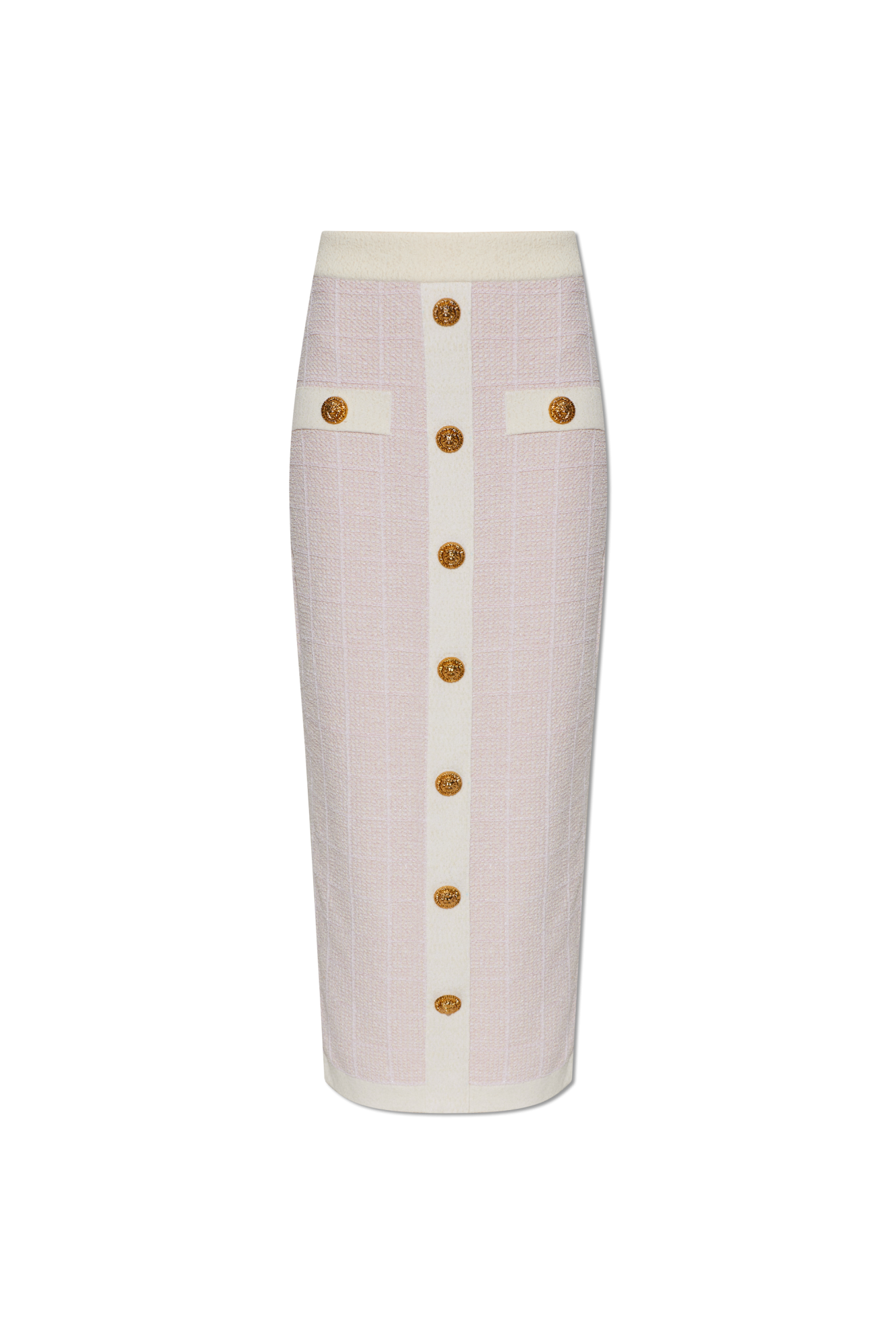 Balmain Spódnica Z Lureksową Nicią, Kobiety, Różowy