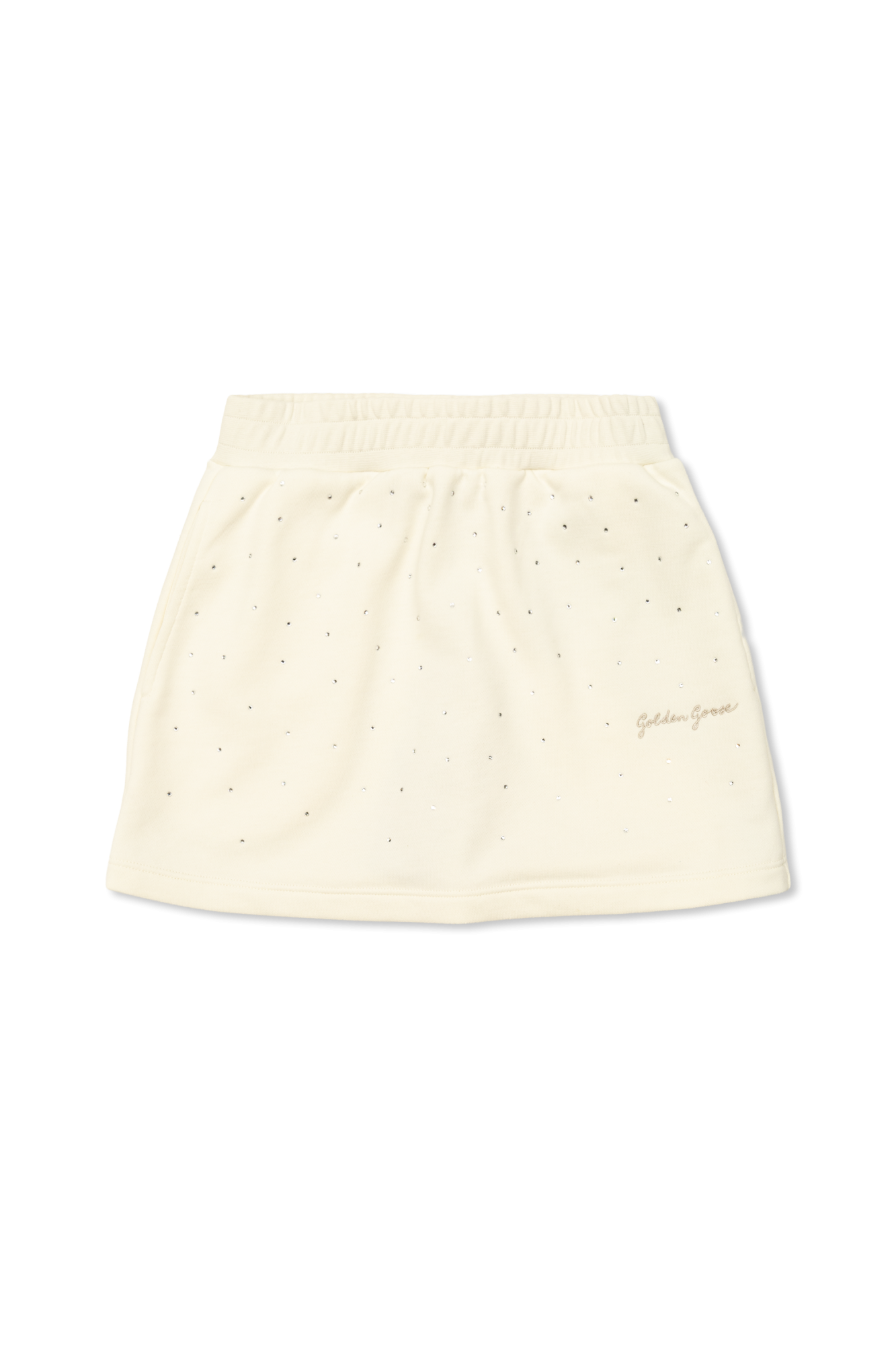 Golden Goose Kids Spódnica Z Połyskującymi Aplikacjami, Unisex, Kremowy