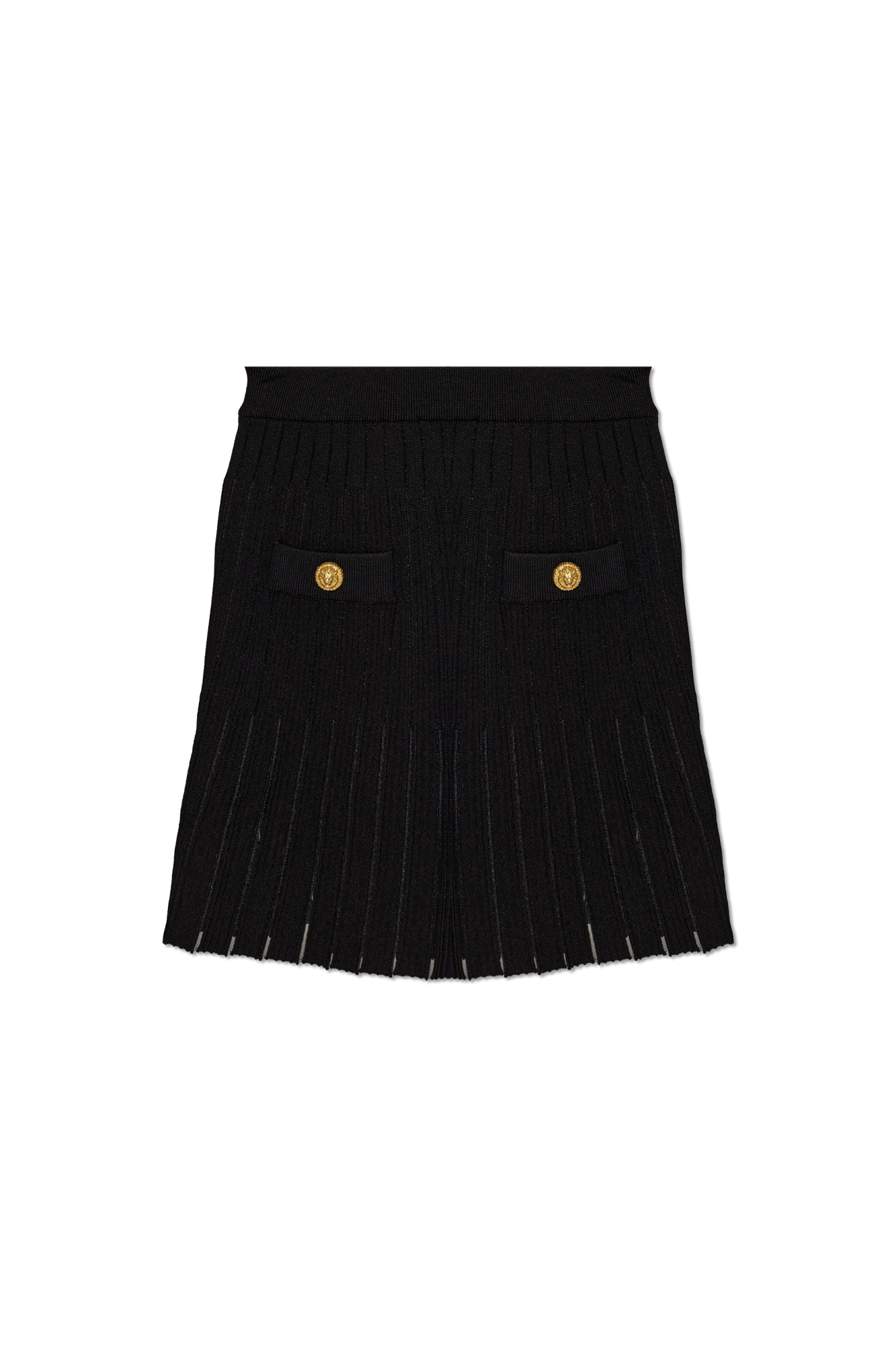 Balmain Spódnica Z Dekoracyjnymi Kieszeniami, Kobiety, Czarny
