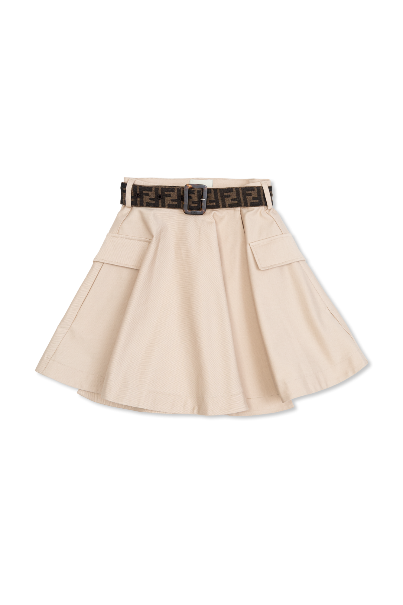 Fendi Kids Spódnica Z Kieszeniami, Unisex, Kremowy
