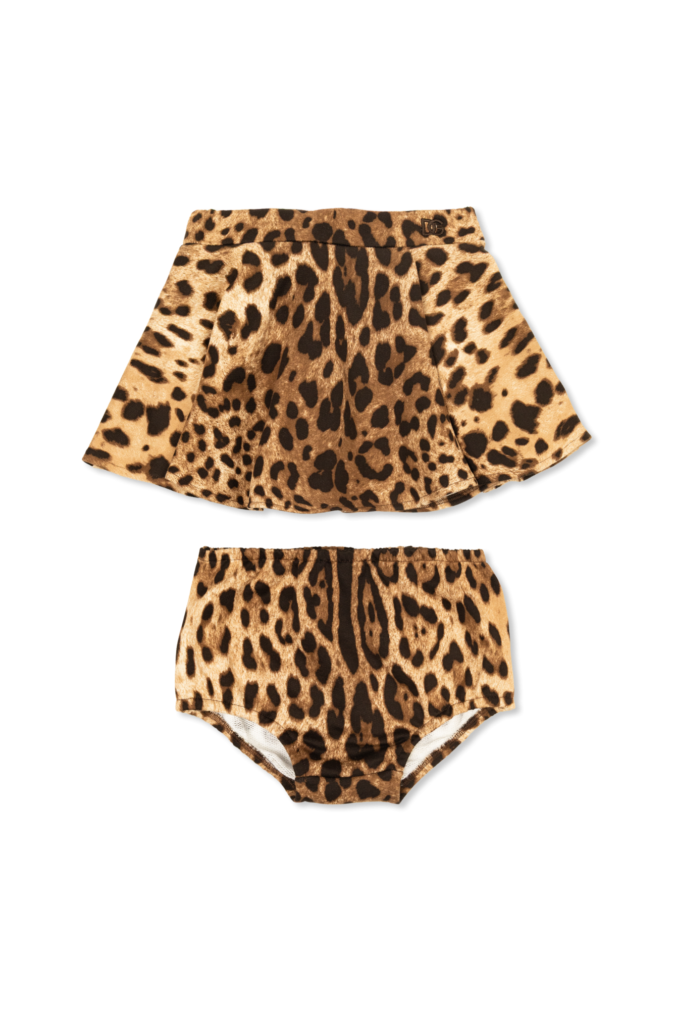 Dolce & Gabbana Kids Spódnica Z Majtkami, Unisex, Brązowy