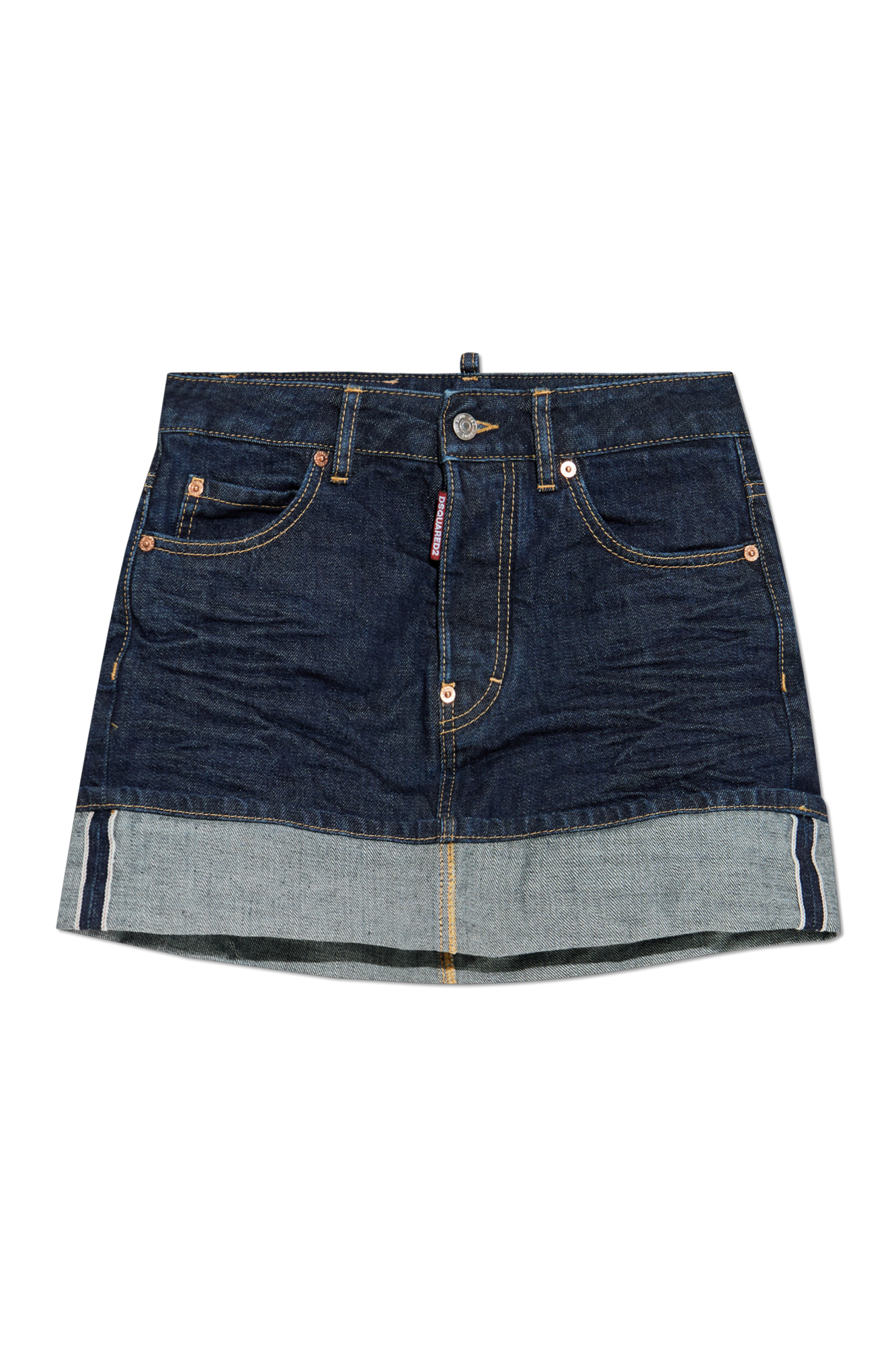 Dsquared2 Krótka Jeansowa Spódnica, Kobiety, Granatowy