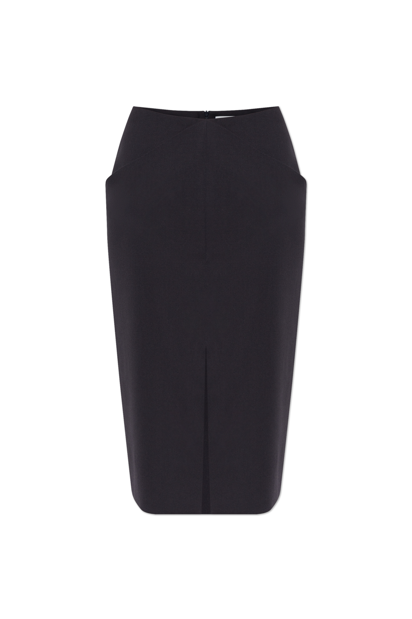 Balmain Wełniana Spódnica Z Zakładkami, Kobiety, Czarny