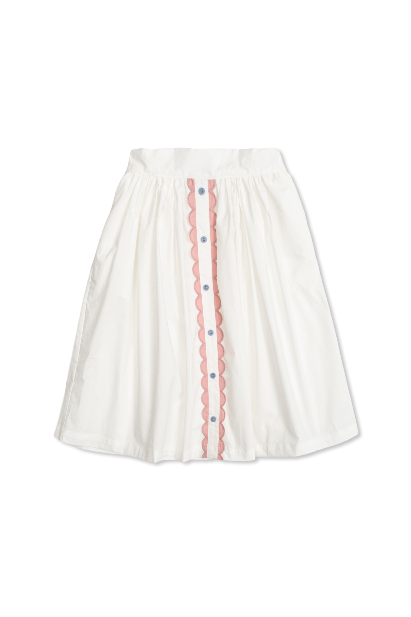 Stella McCartney Kids Bawełniana Spódnica Z Kieszeniami, Unisex, Biały