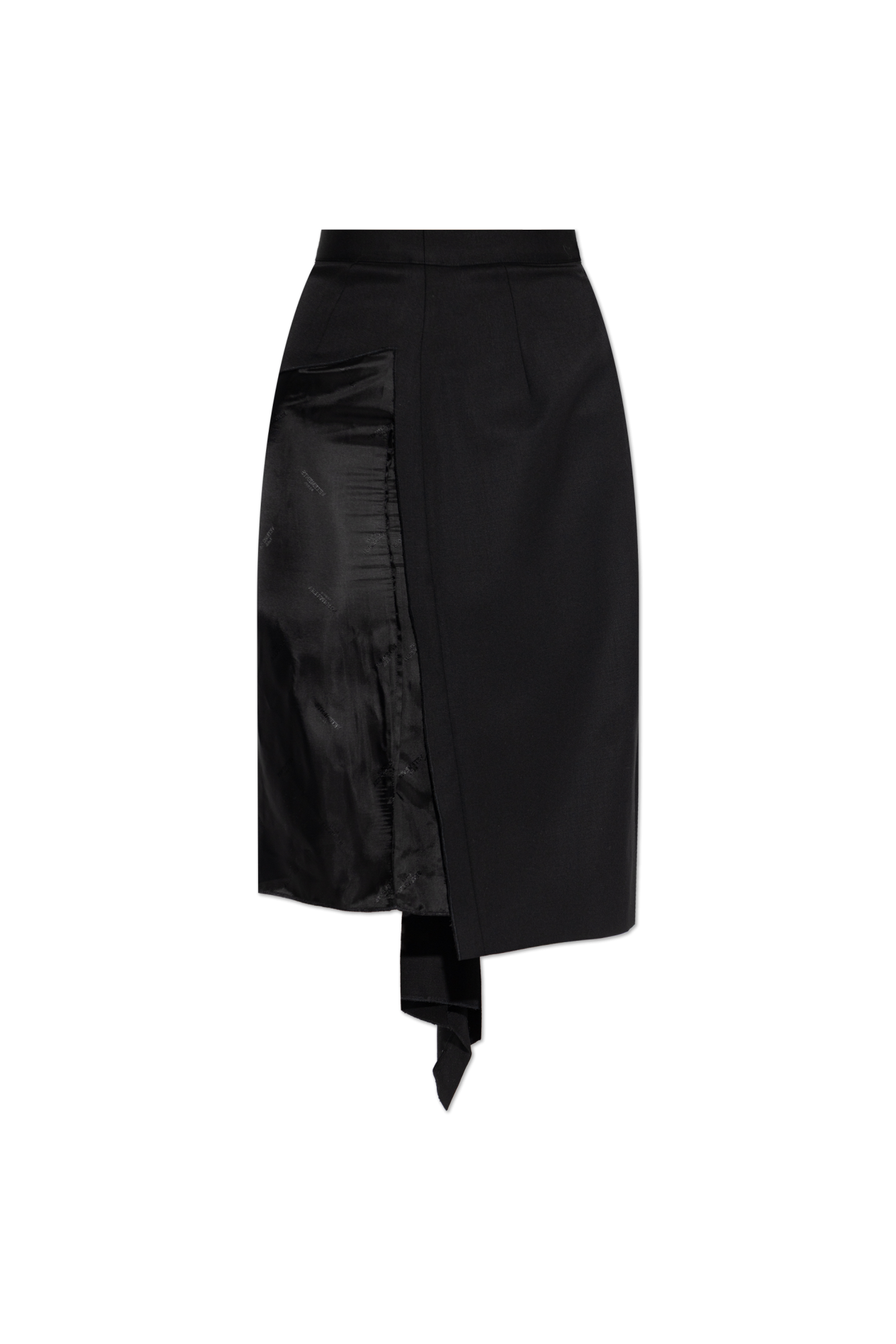 VETEMENTS Asymetryczna Spódnica Z Rozcięciem, Kobiety, Czarny