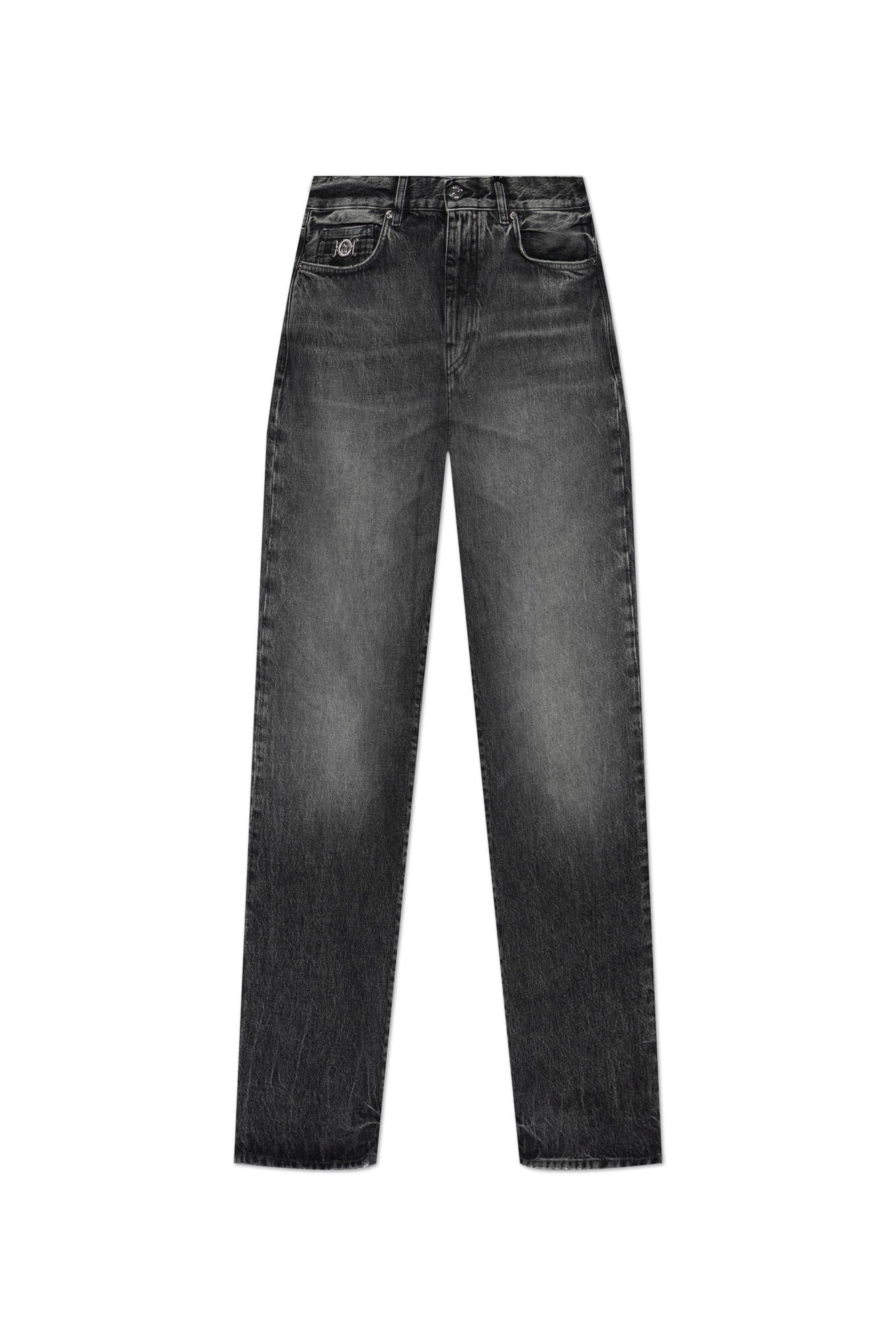 Versace Jeansy Z Lekko Zwężanymi Nogawkami, Mężczyźni, Szary