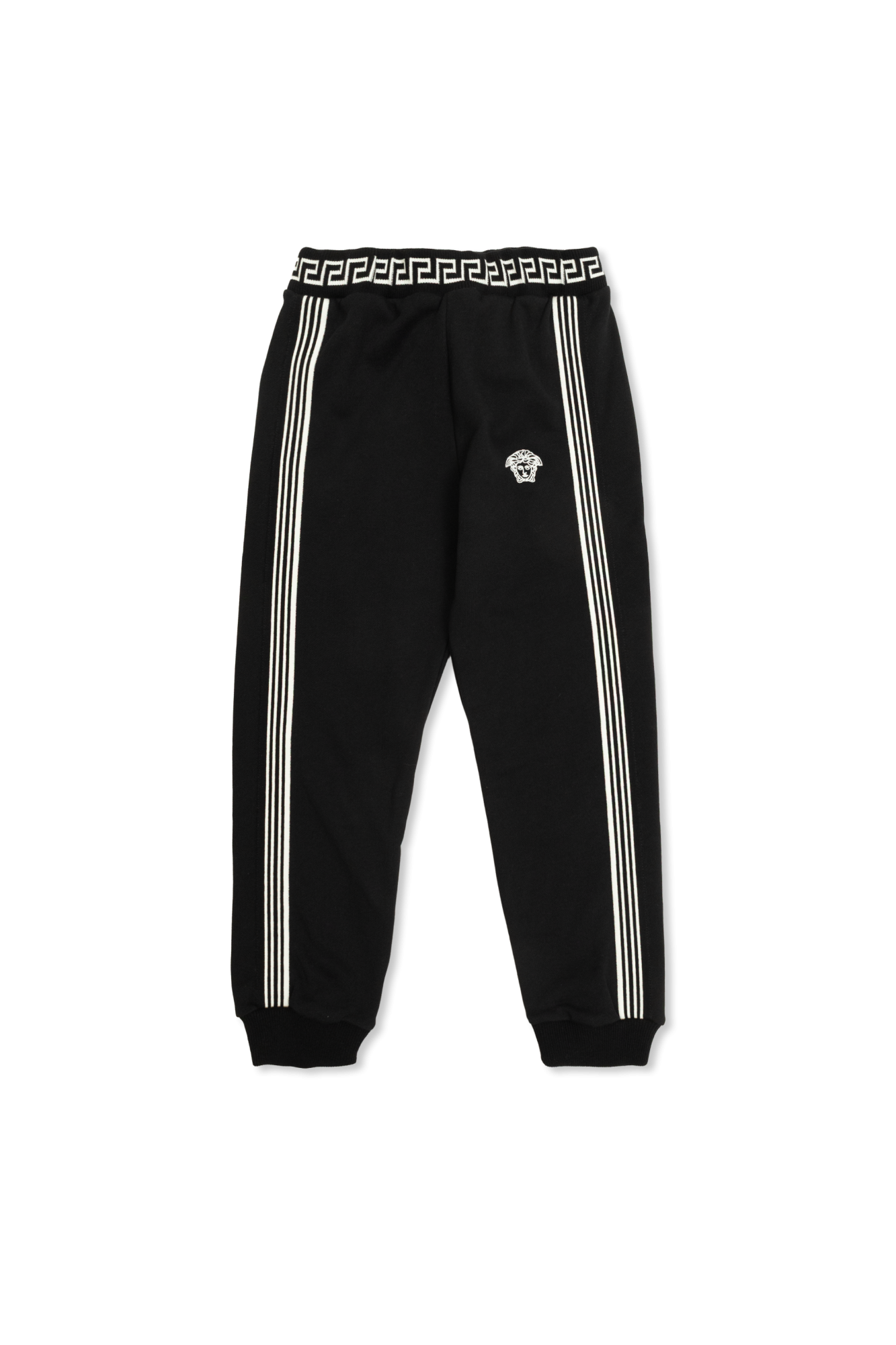 Versace Kids Bawełniane Spodnie Dresowe, Unisex, Czarny