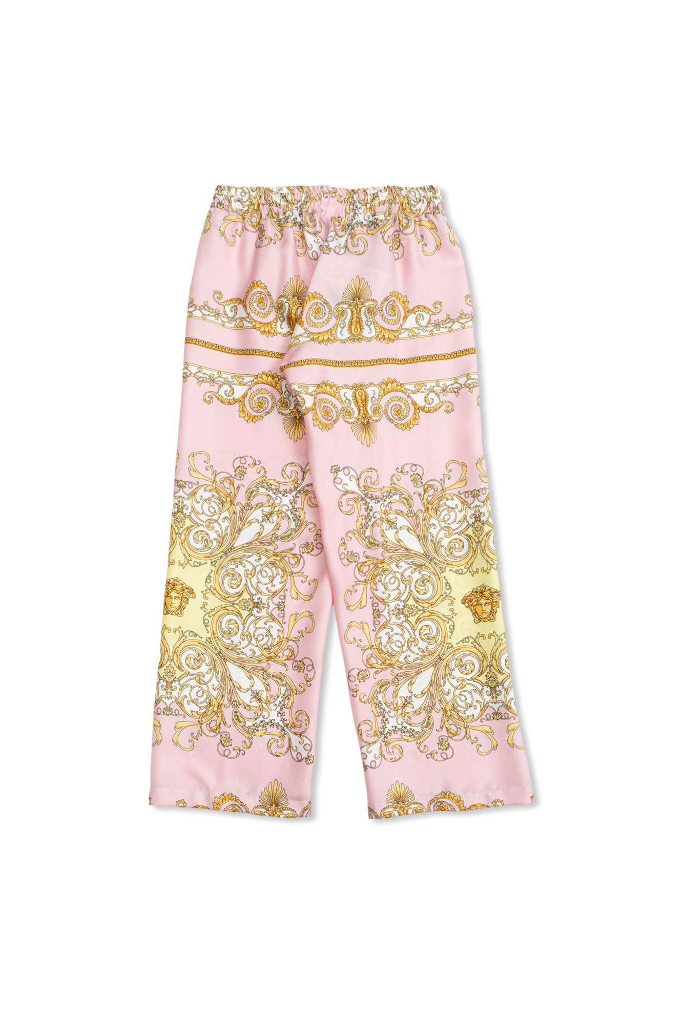 Versace Kids Jedwabne Spodnie O Luźnym Kroju, Unisex, Różowy