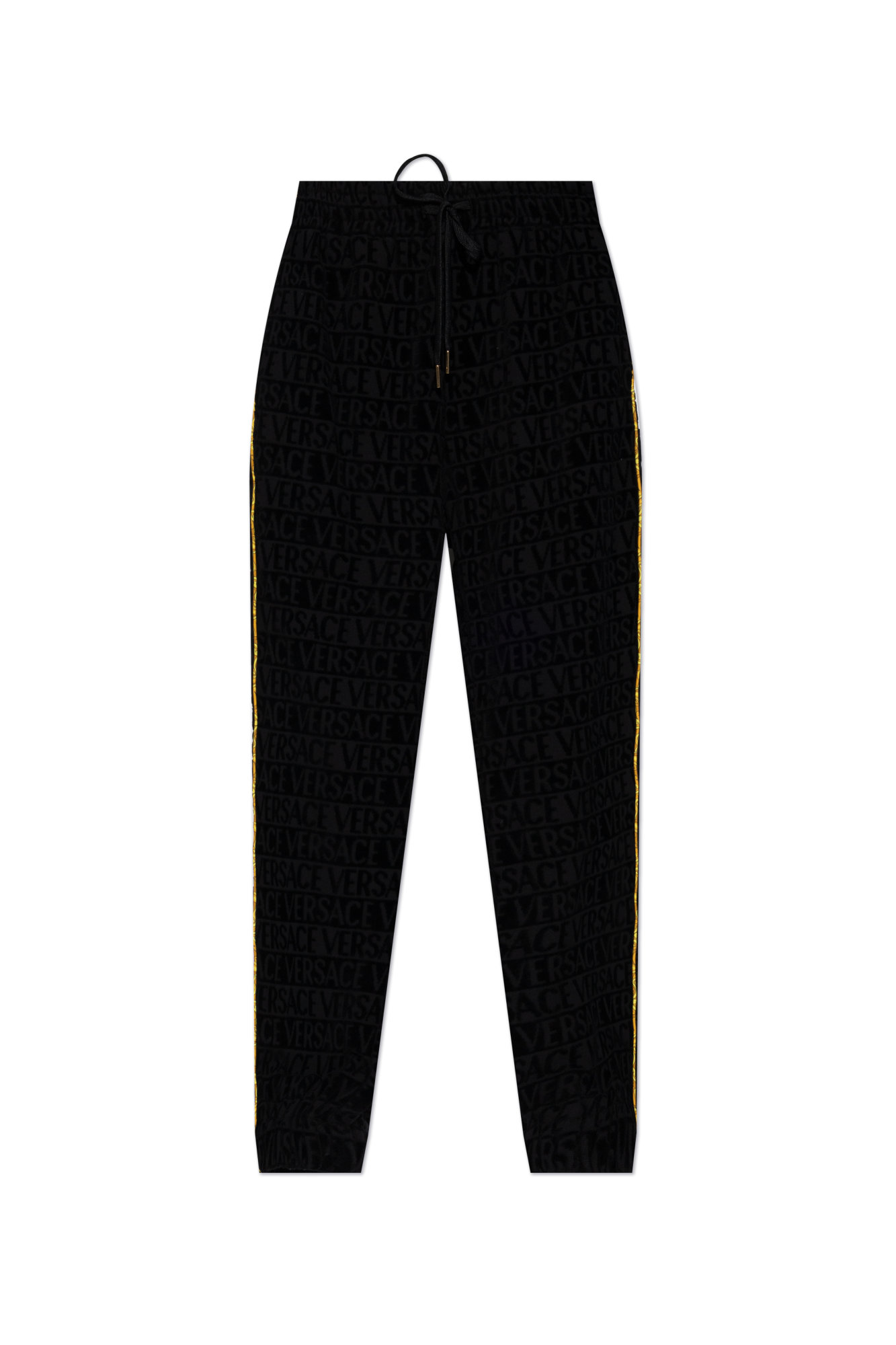 Versace Home Spodnie Z Logo, Unisex, Czarny