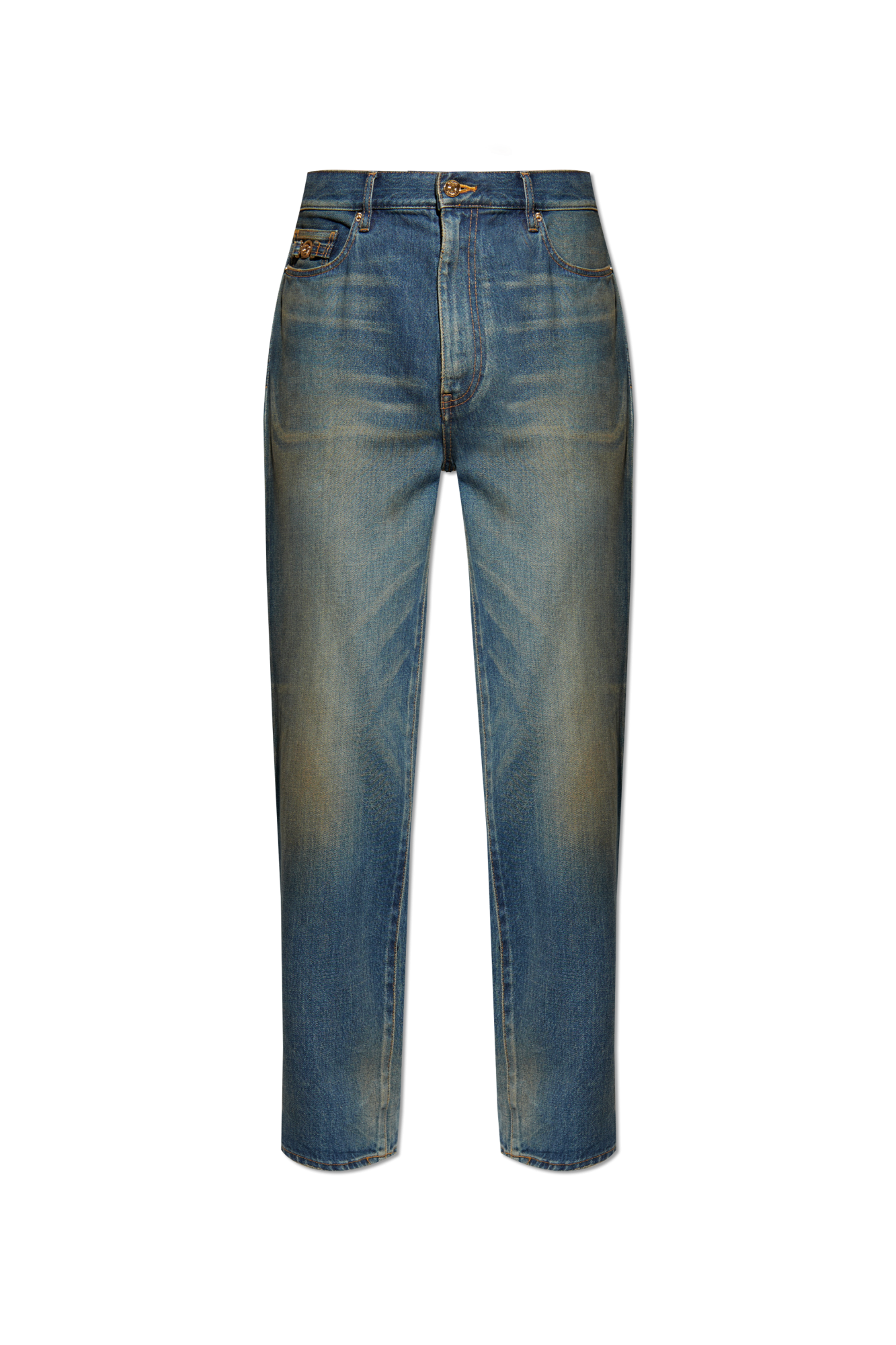 Versace Jeansy Z Logo, Mężczyźni, Niebieski