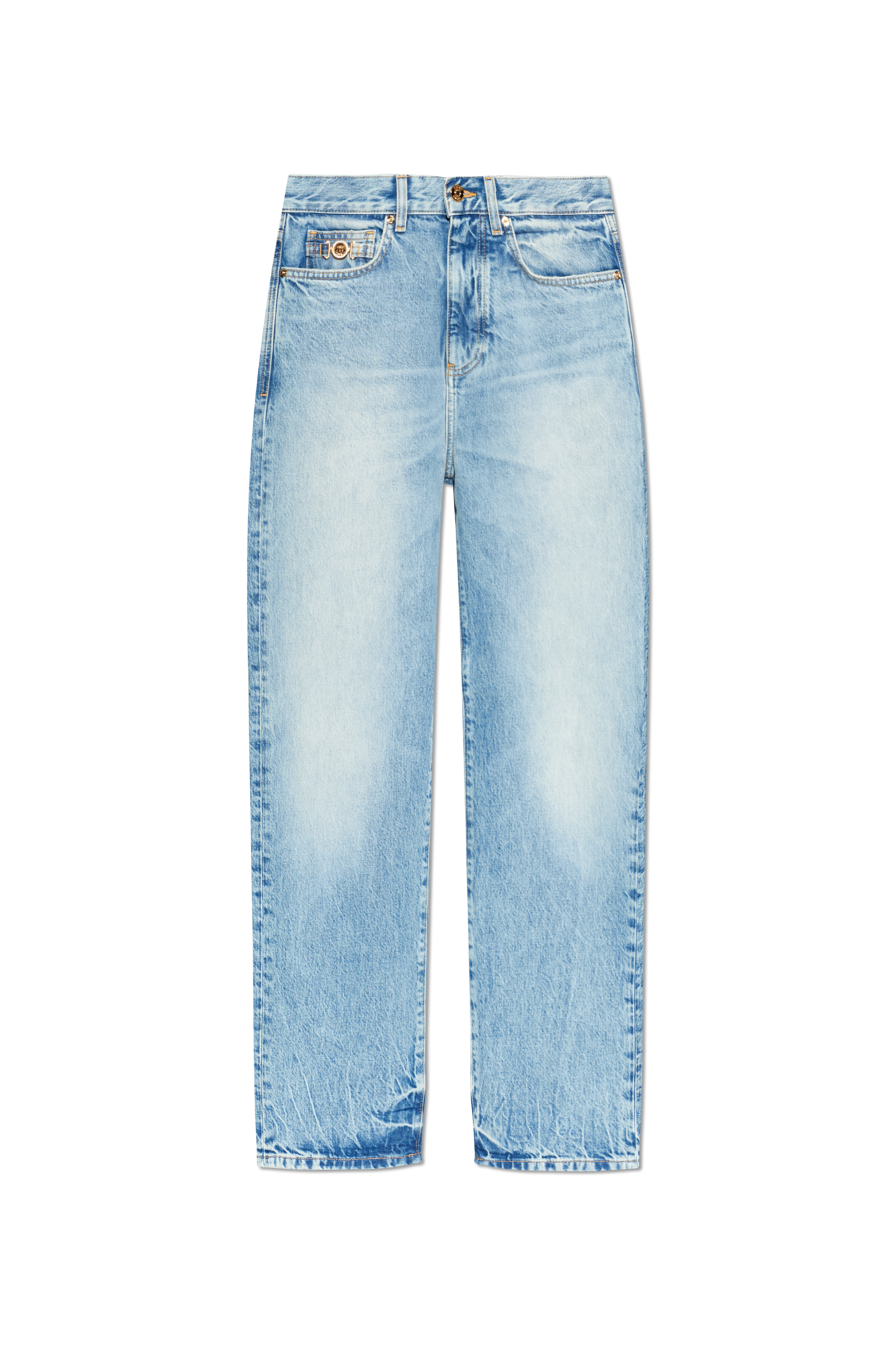 Versace Jeansy Z Efektem `vintage`, Mężczyźni, Niebieski