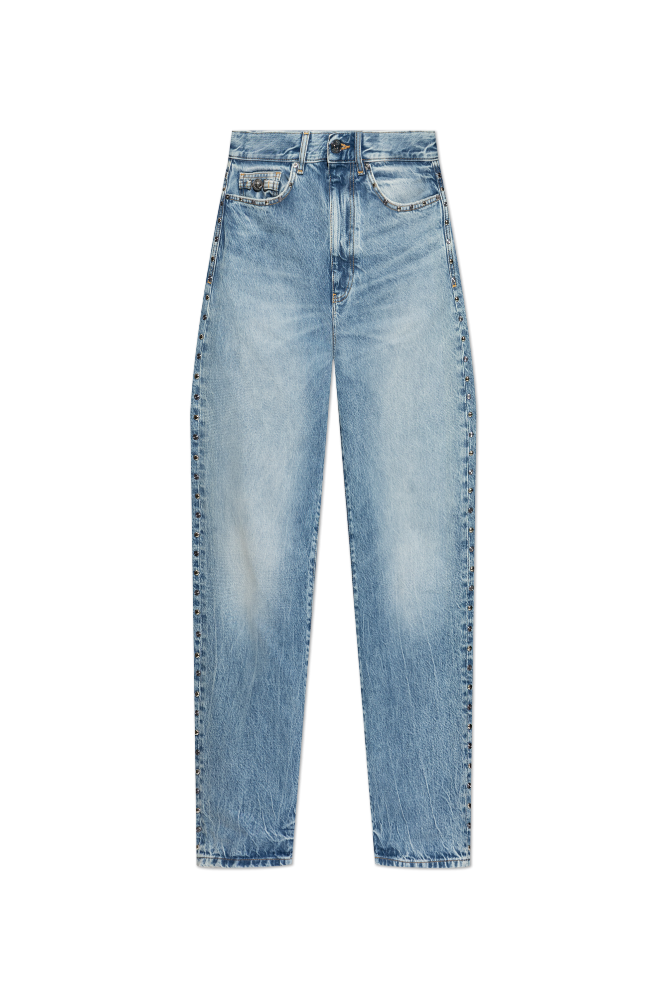 Versace Jeansy Z Lekko Zwężanymi Nogawkami, Mężczyźni, Niebieski