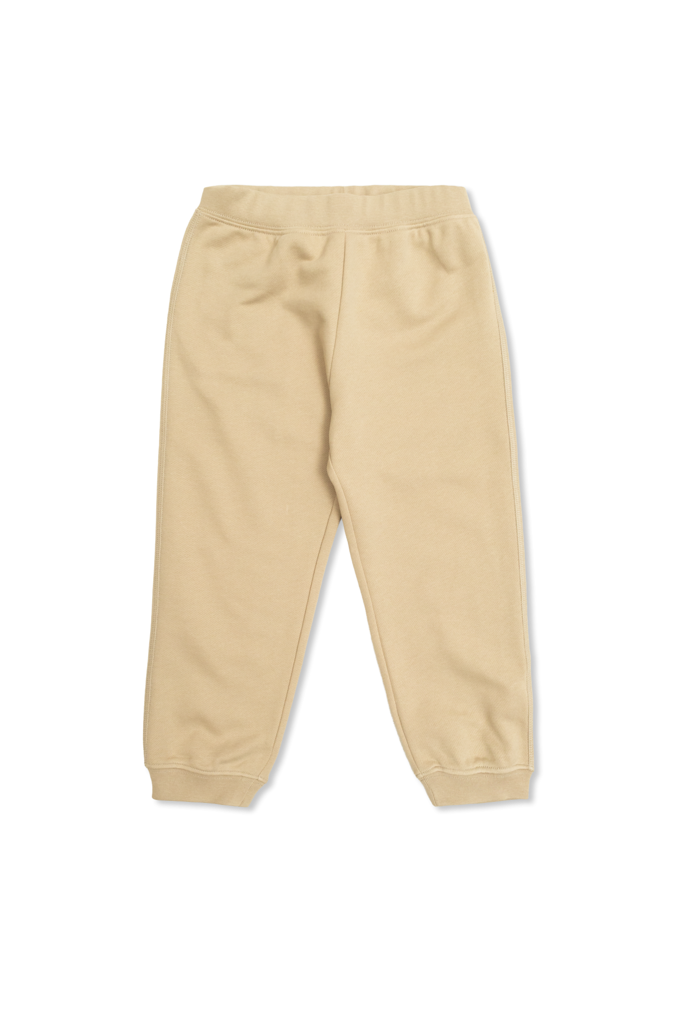 Versace Kids Bawełniane Spodnie Dresowe, Unisex, Beżowy
