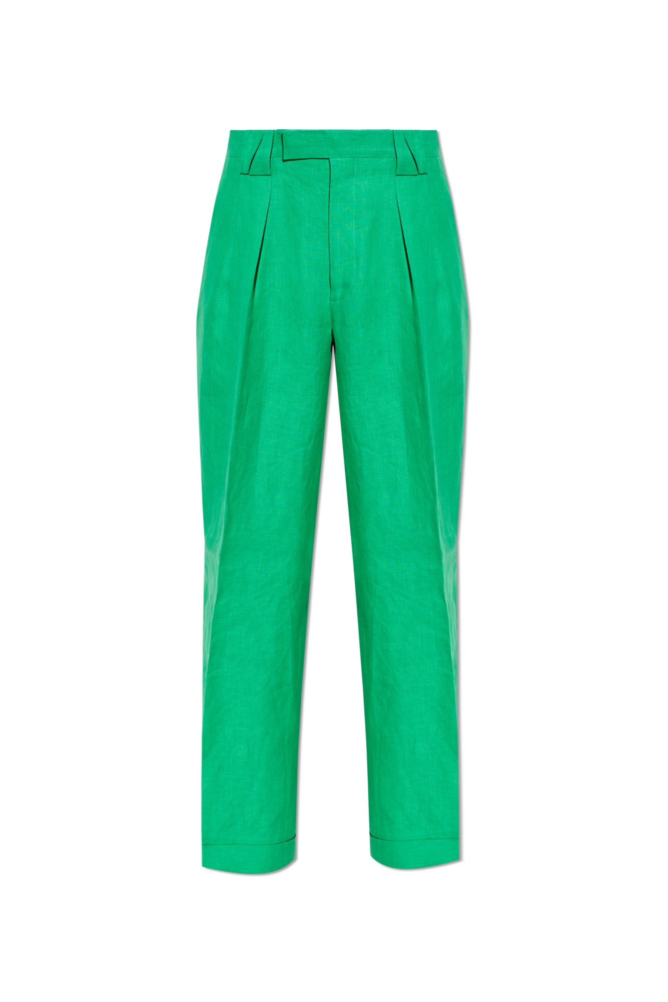 Versace Spodnie Z Zaszewkami, Mężczyźni, Zielony