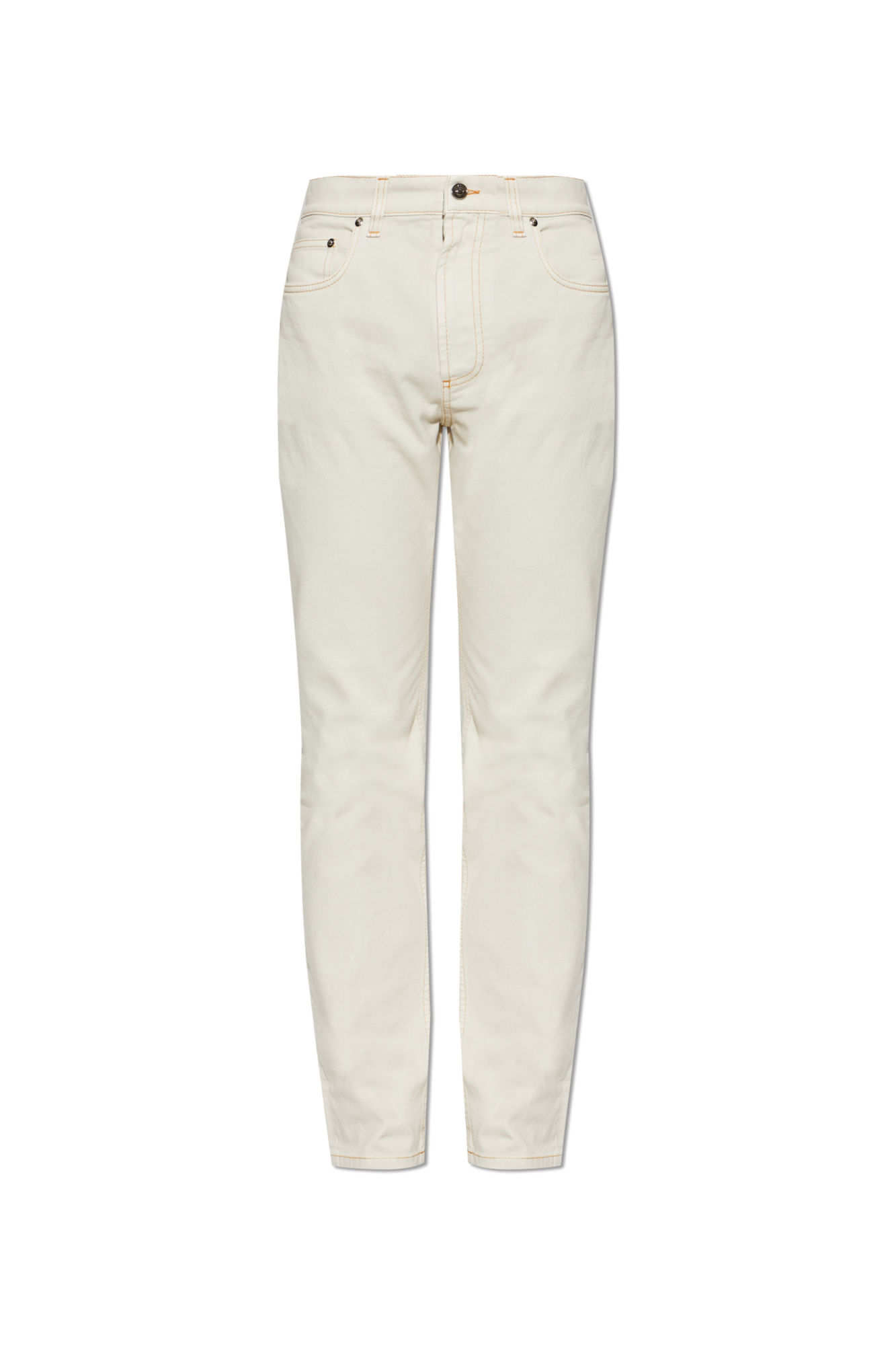 Versace Jeansy Z Lekko Zwężanymi Nogawkami, Mężczyźni, Beżowy