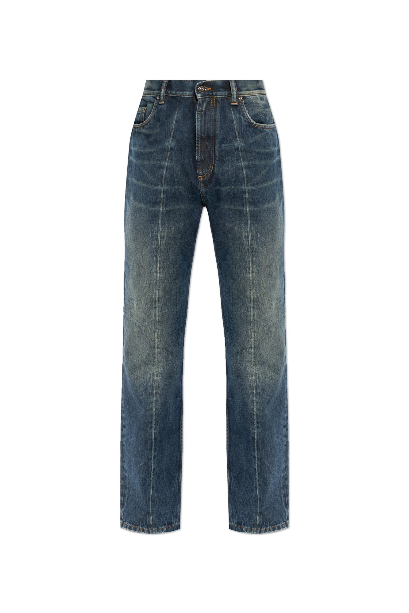 Versace Jeansy Z Efektem `vintage`, Mężczyźni, Granatowy