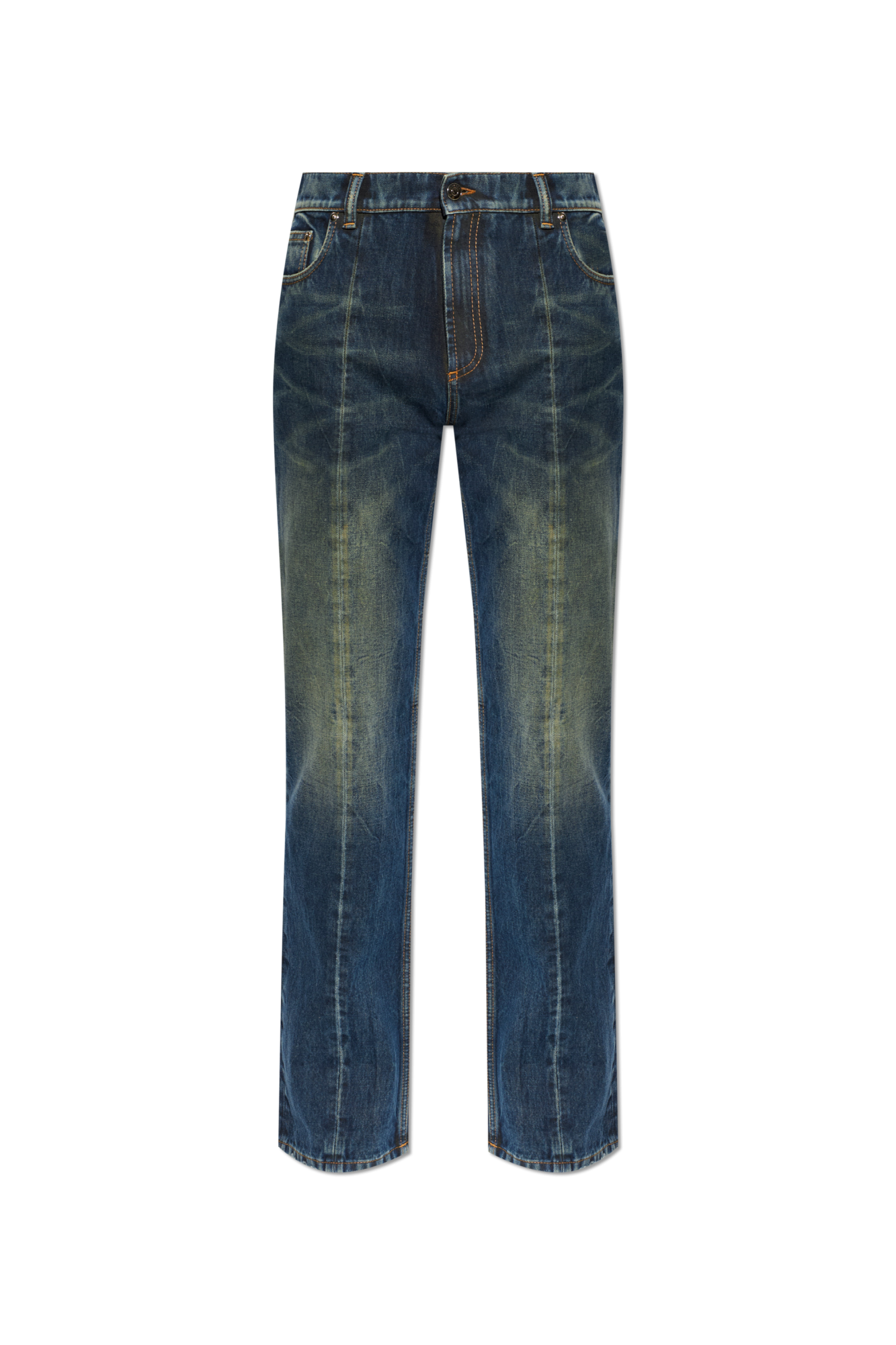 Versace Jeansy Z Efektem `vintage`, Mężczyźni, Granatowy