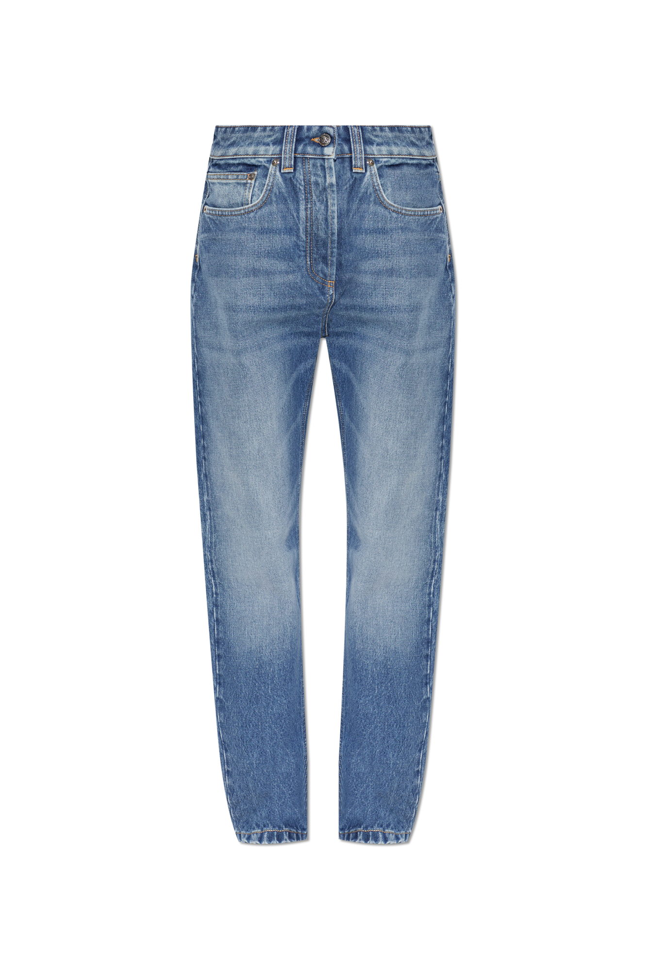 Versace Jeansowe Spodnie O Prostym Kroju, Kobiety, Niebieski