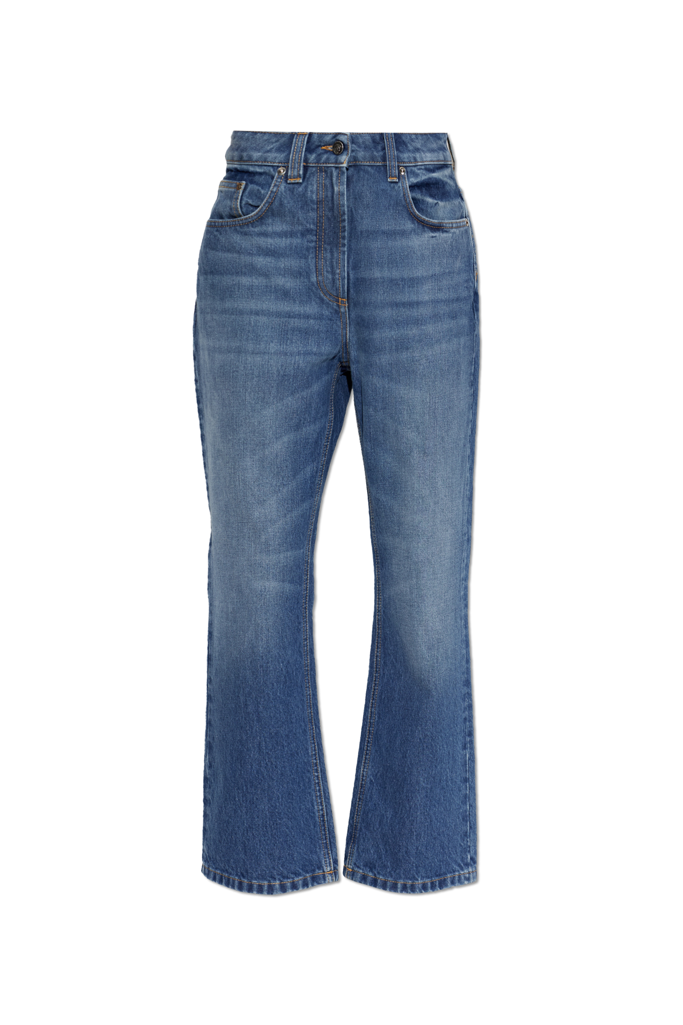 Versace Jeansy Z Nogawkami O Prostym Kroju, Kobiety, Niebieski