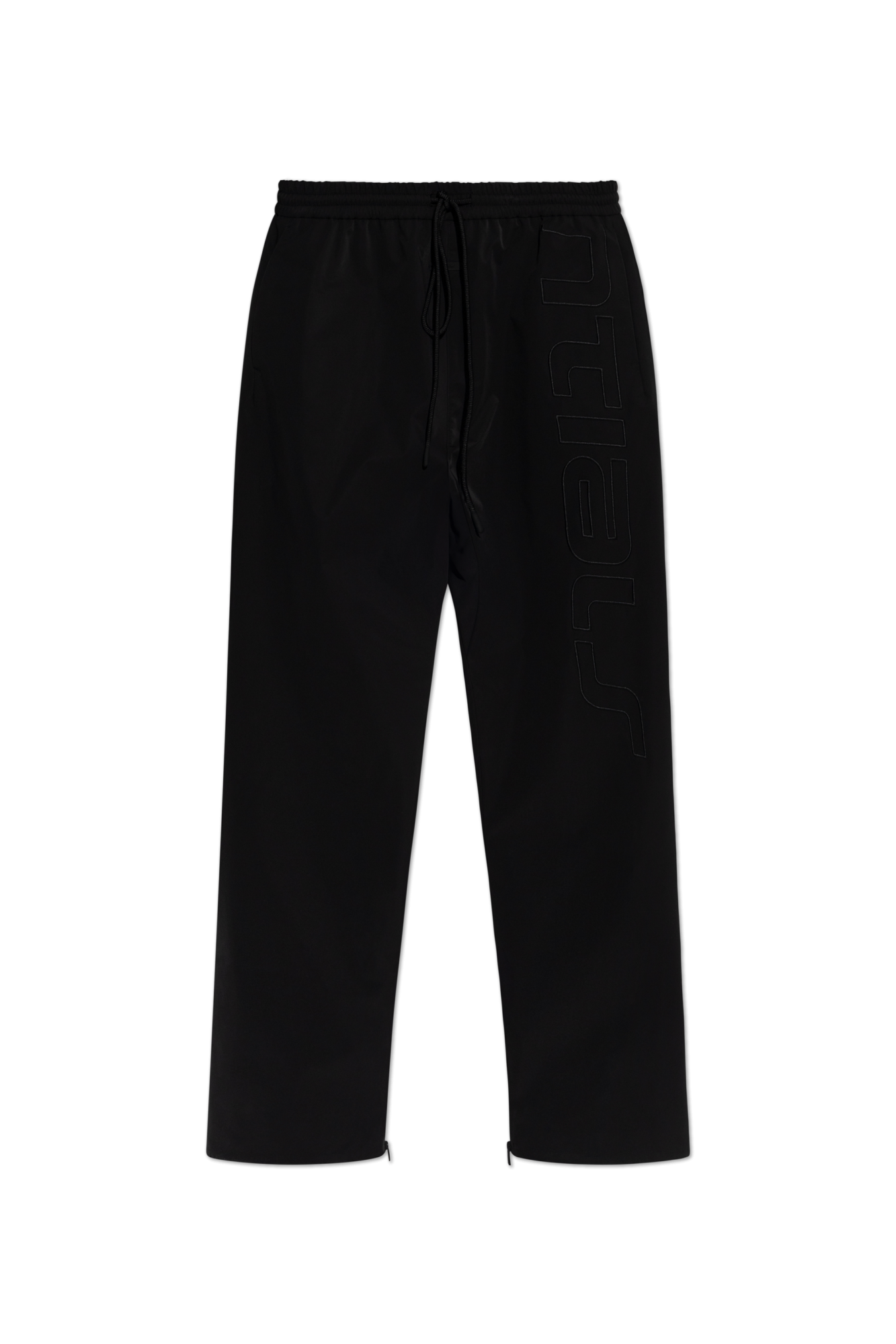 Fear Of God Essentials Spodnie Z Wszytym Zamkiem W Nogawkach, Kobiety, Czarny