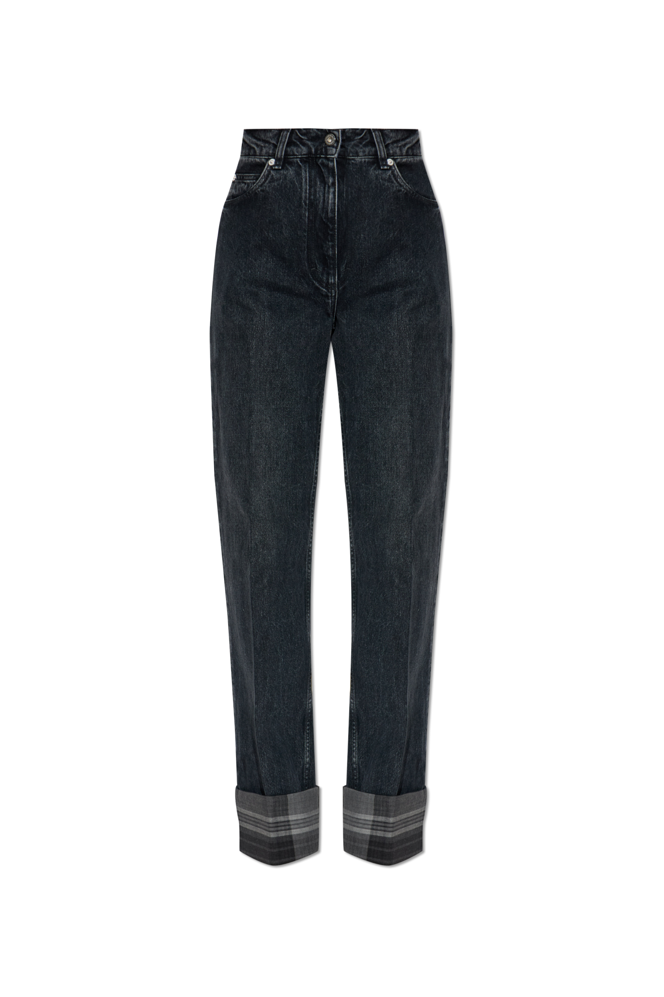 FERRAGAMO Jeansy Z Prostymi Nogawkami, Kobiety, Czarny