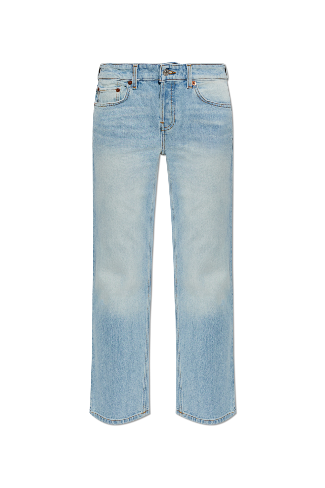 RE/DONE Jeansy ‘Slim Straight Crop’, Kobiety, Niebieski