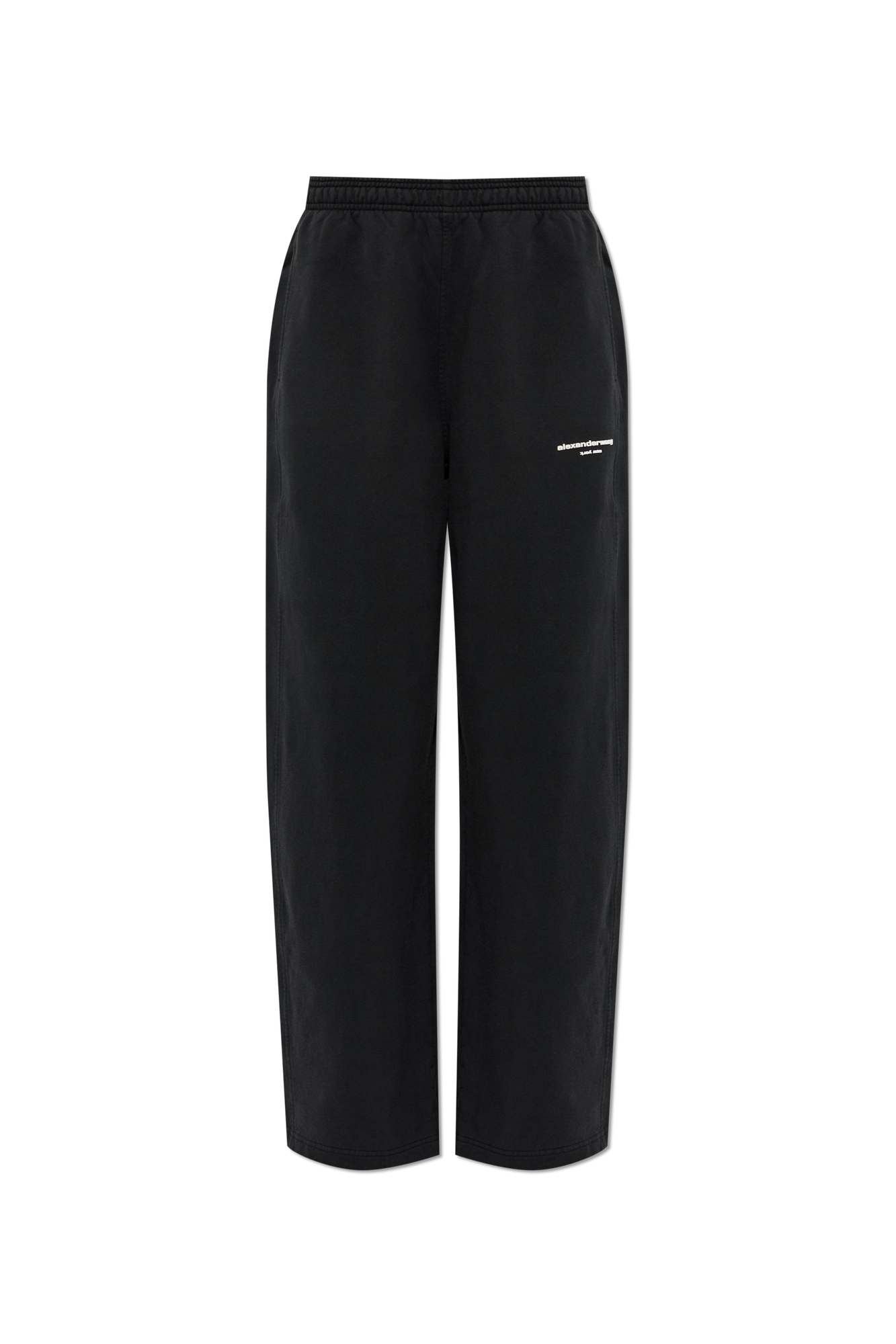 Alexander Wang Spodnie Dresowe Z Wypukłym Logo, Kobiety, Czarny
