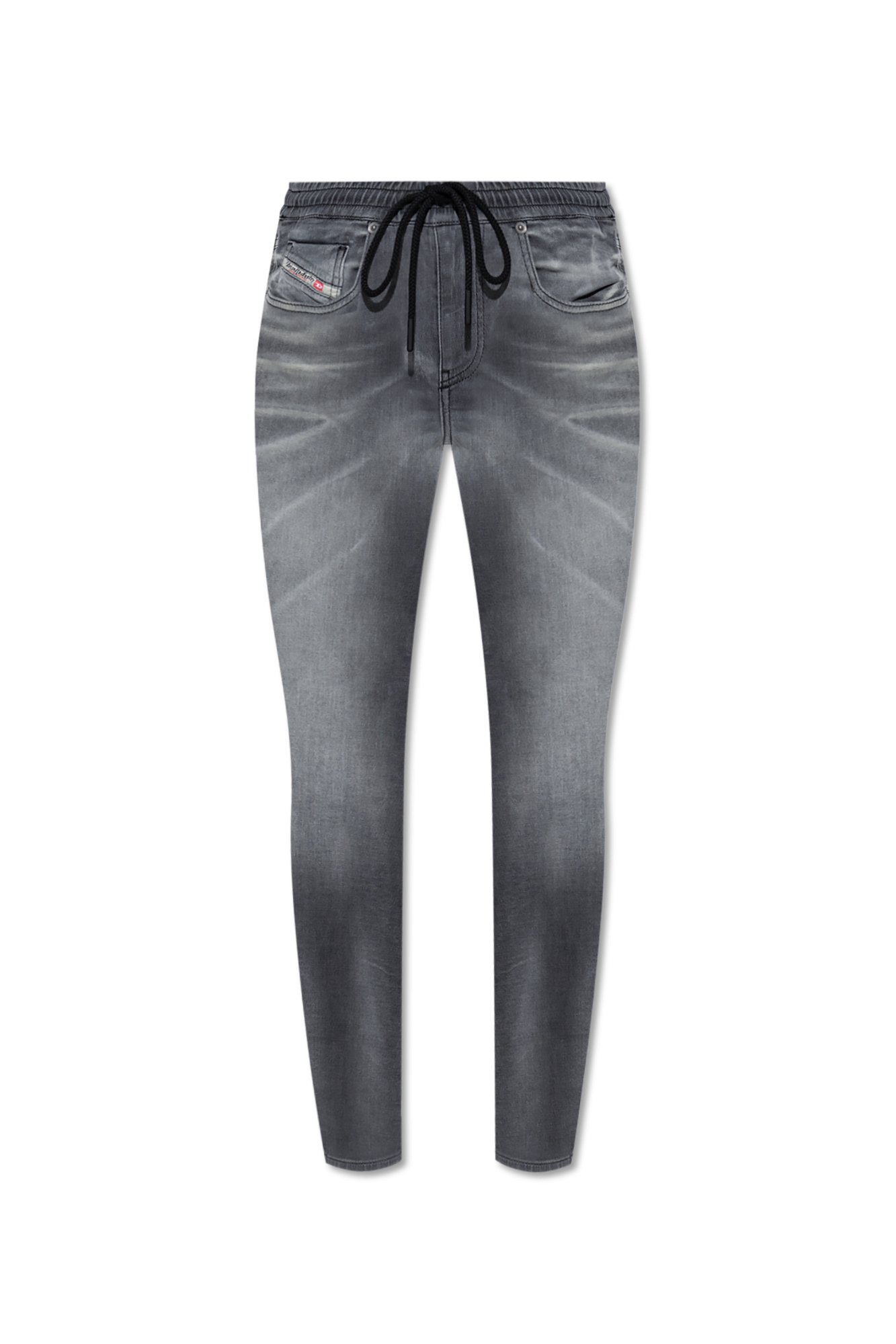 Diesel Spodnie Z Logo ‘2061 D-TAIL’, Kobiety, Szary