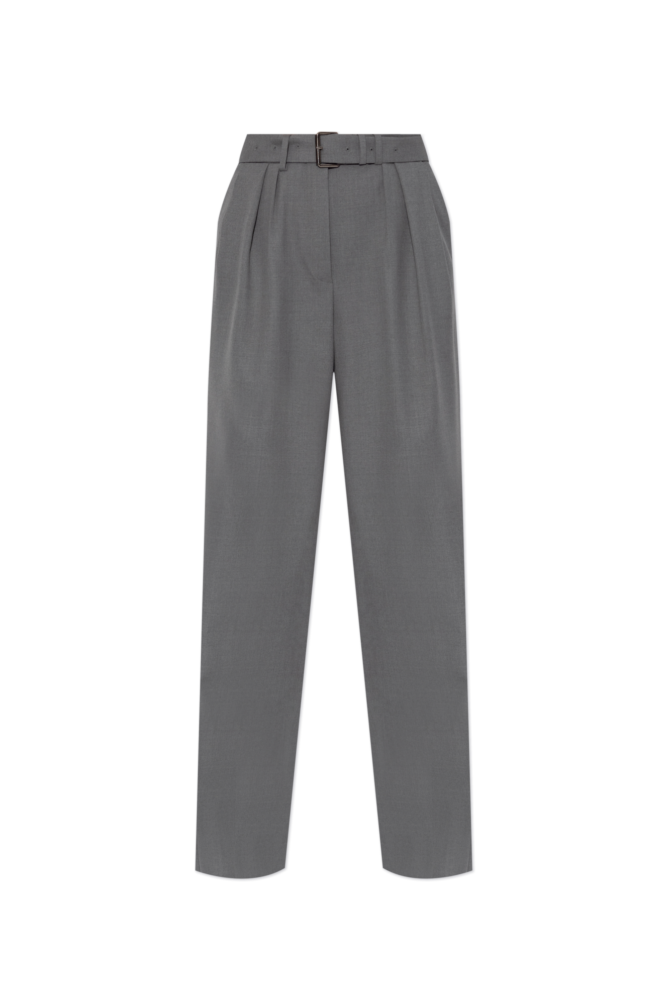 Dries Van Noten Wełniane Spodnie, Kobiety, Szary