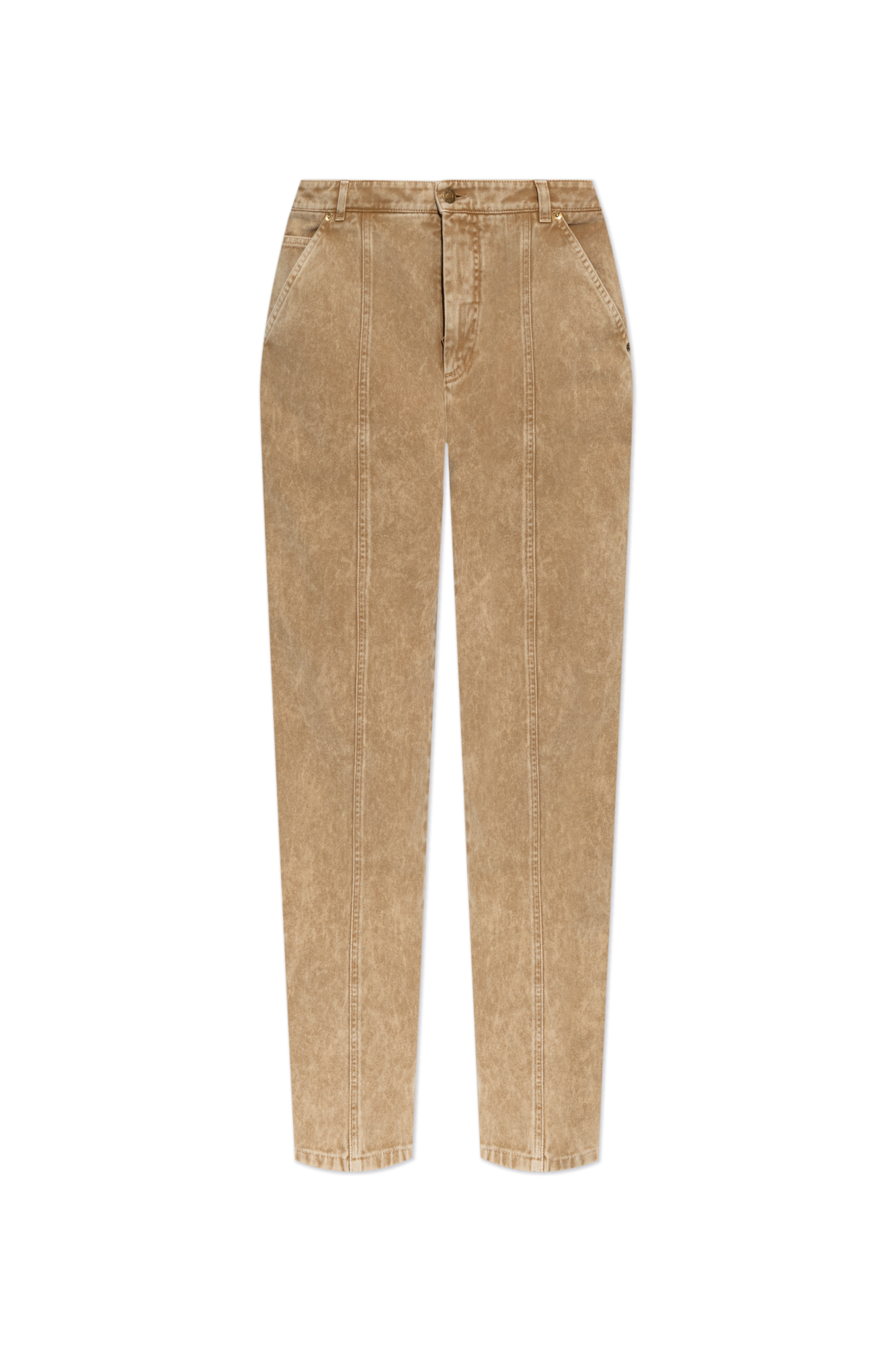 Moschino Jeansy Z Wysokim Stanem, Kobiety, Beżowy