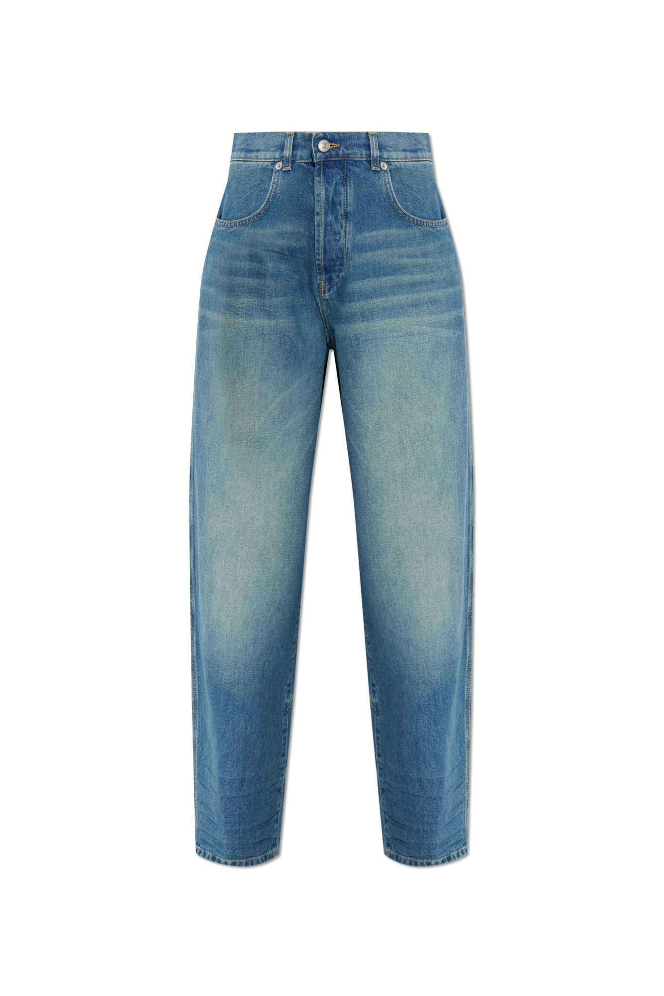 Moschino Jeansy Z Szerokimi Nogawkami, Kobiety, Niebieski