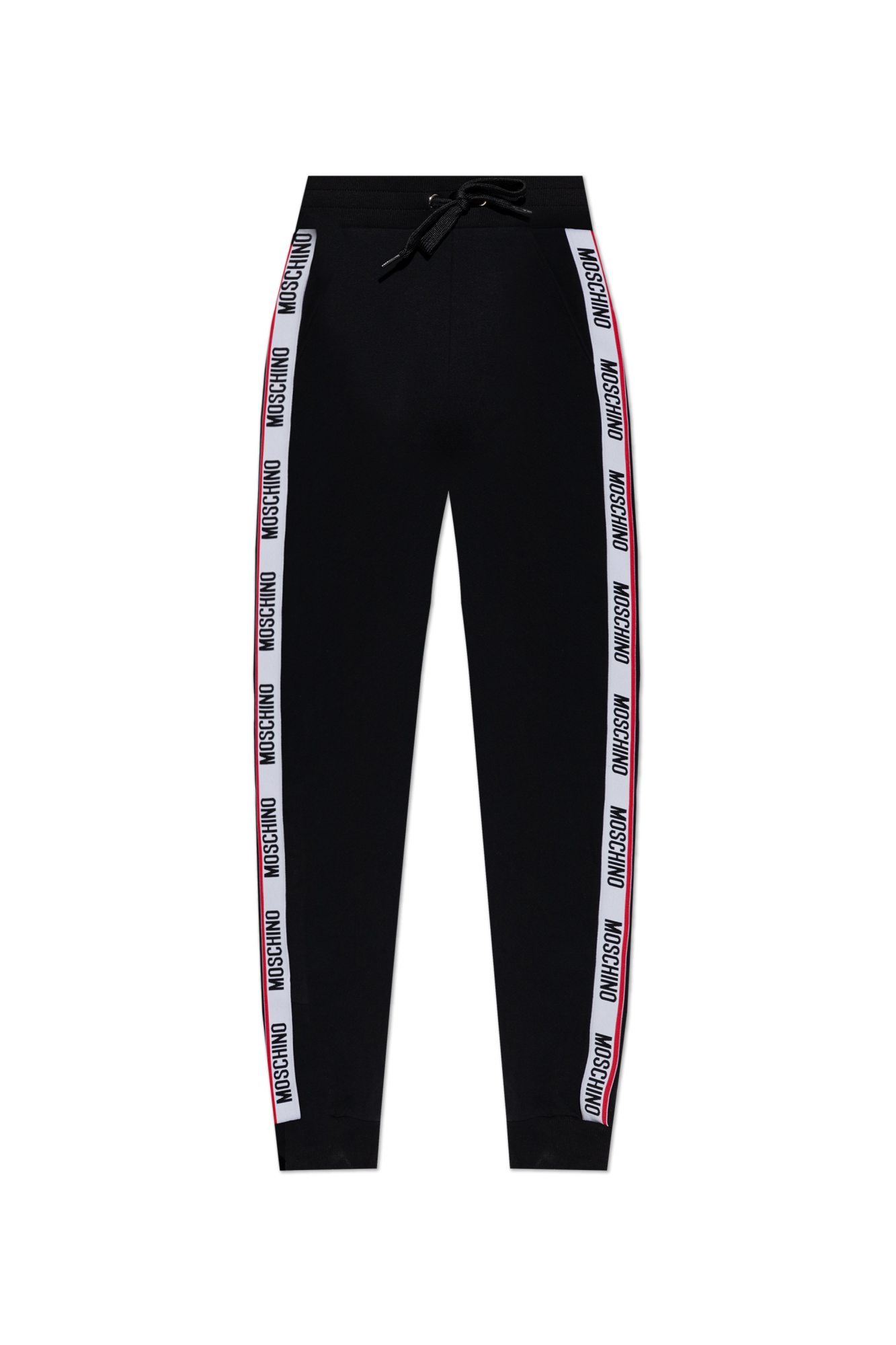 Moschino Spodnie Dresowe Z Logo, Mężczyźni, Czarny