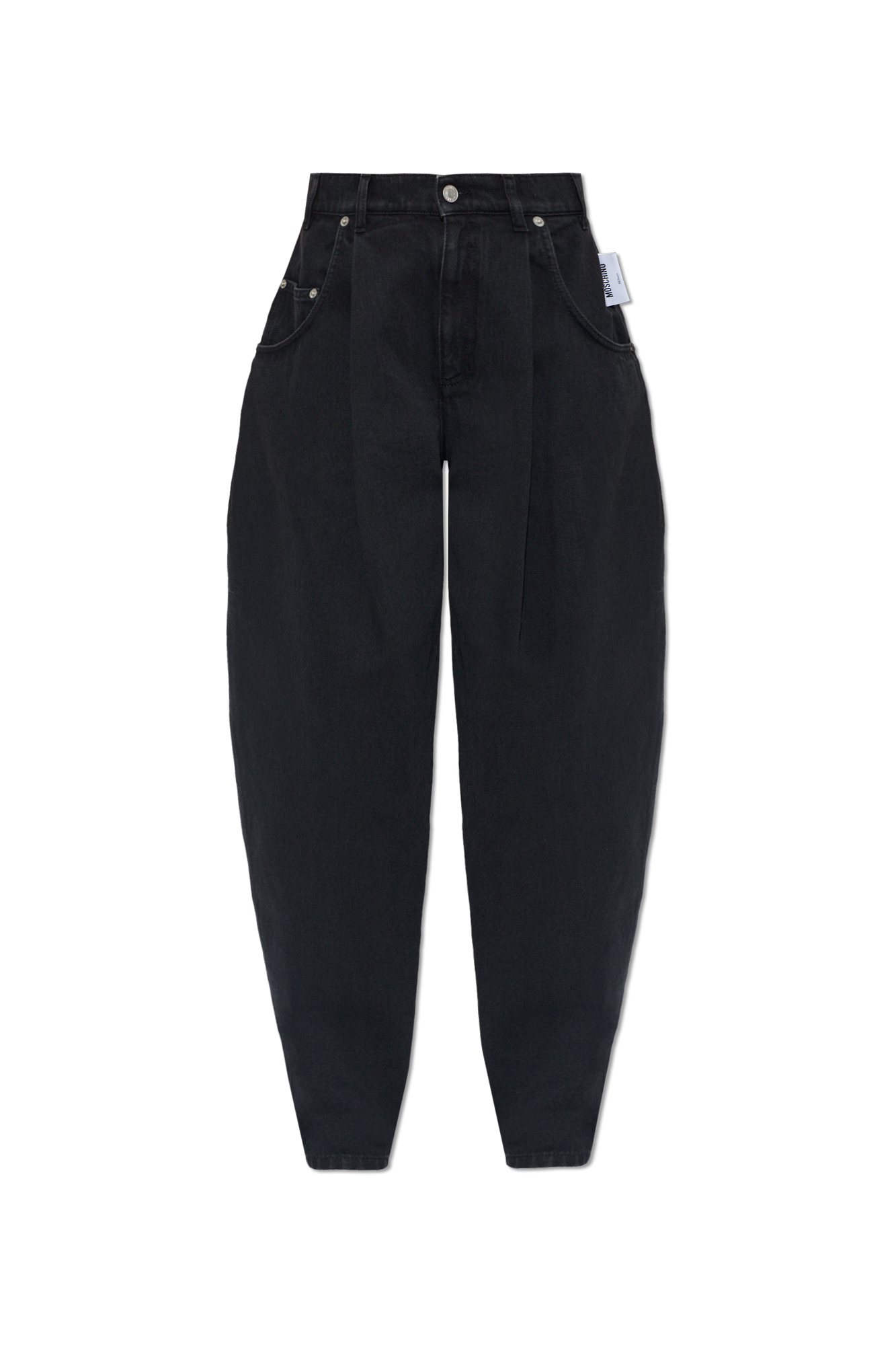 Moschino Jeansy Z Zaszewkami, Kobiety, Czarny