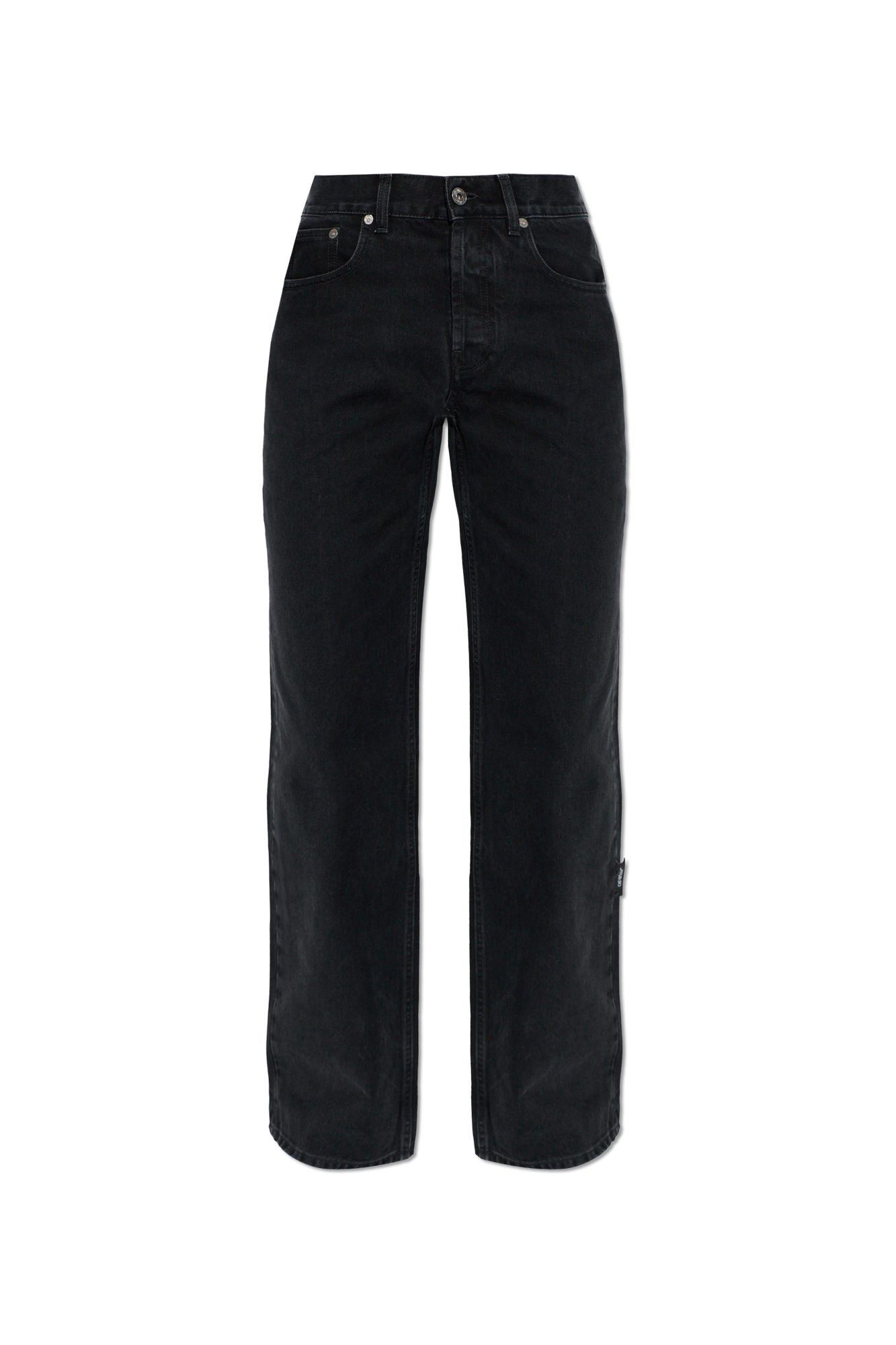 Off-White Jeansy O Prostym Kroju, Kobiety, Czarny