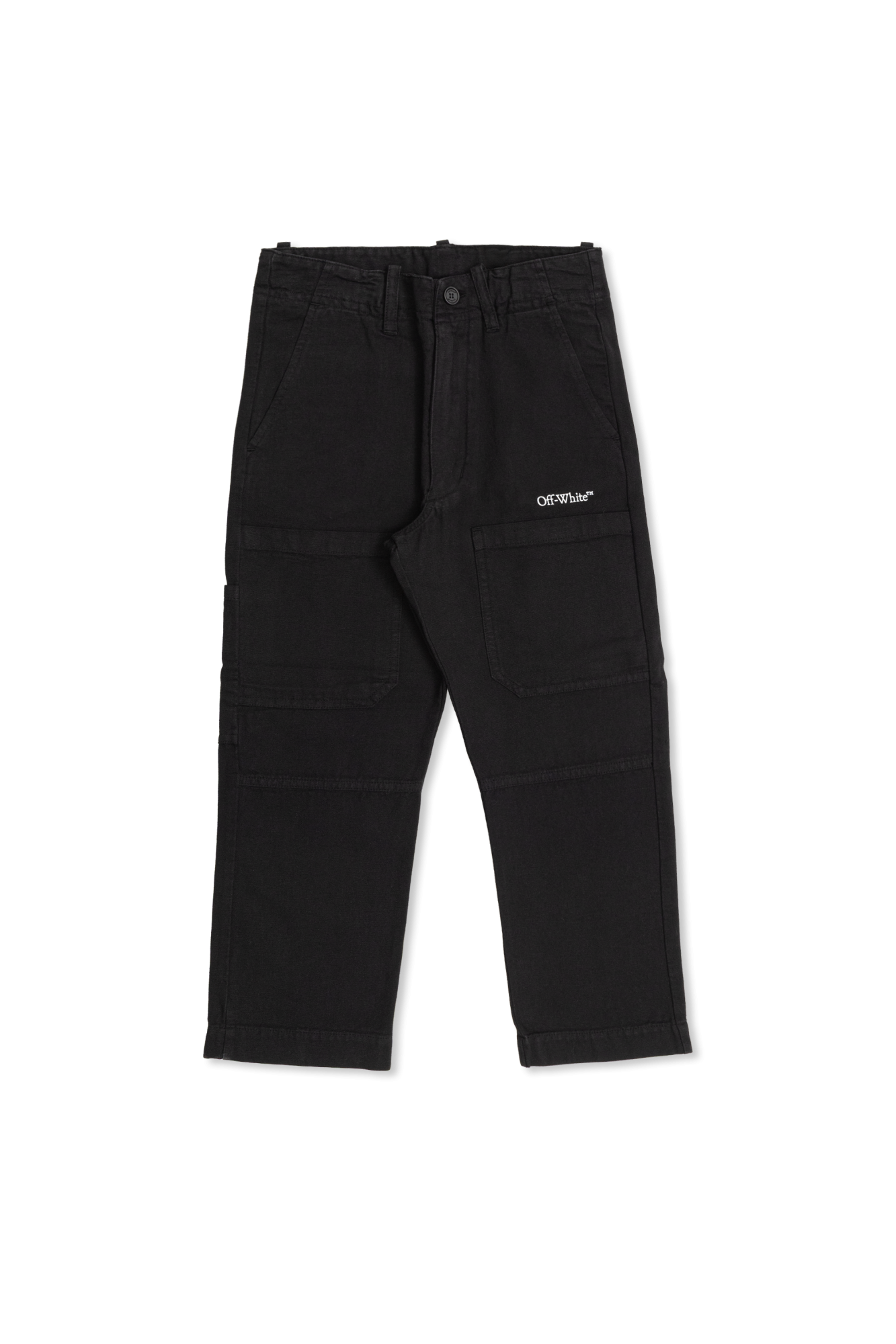 Off-White Kids Jeansy Z Logo, Unisex, Czarny