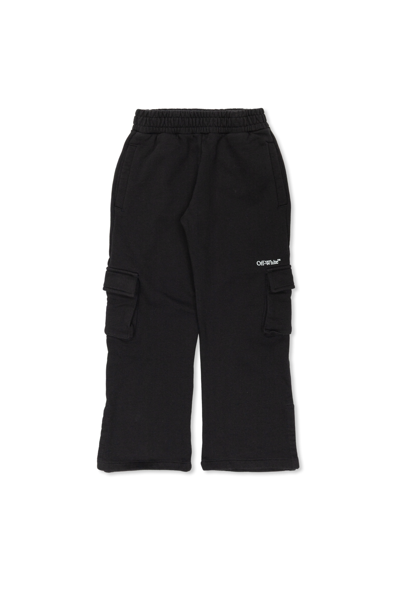 Off-White Kids Spodnie Dresowe Z Logo, Unisex, Czarny