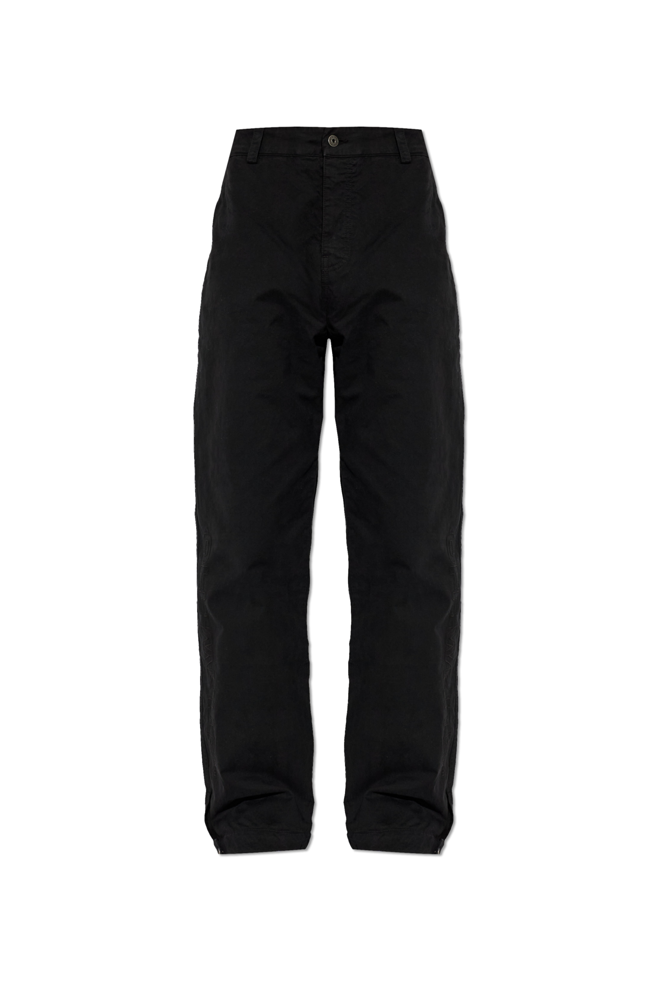 Off-White Spodnie Z Prostymi Nogawkami, Mężczyźni, Czarny