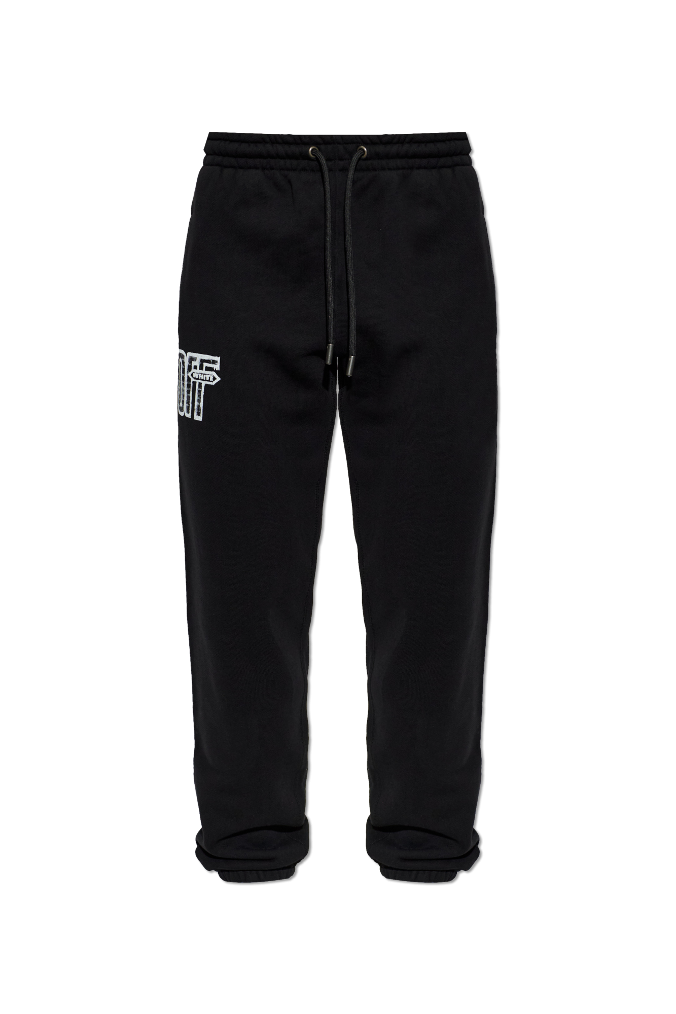Off-White Spodnie Dresowe Z Nadrukowanym Logo, Mężczyźni, Czarny
