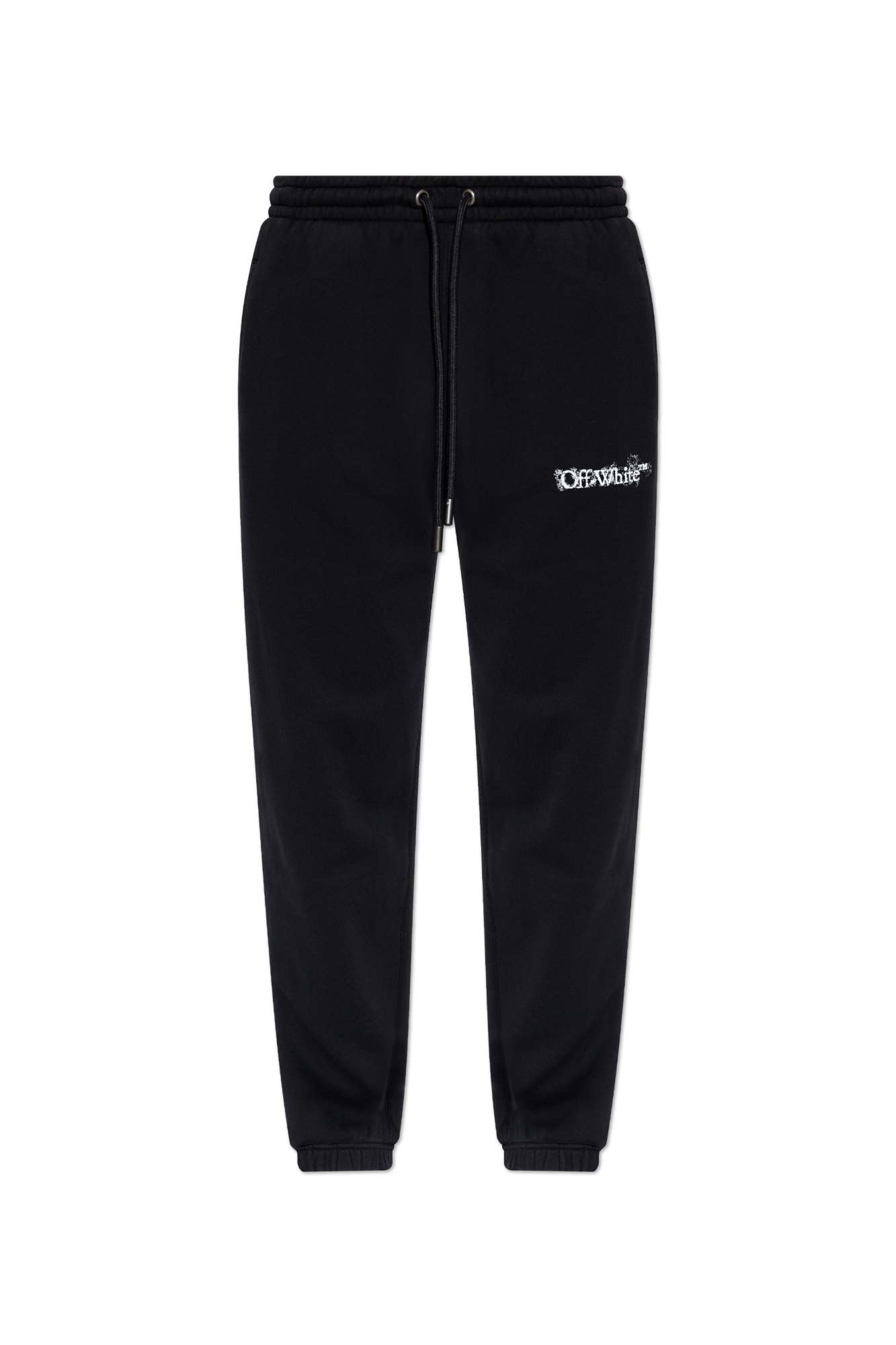 Off-White Spodnie Dresowe Z Nadrukowanym Logo, Mężczyźni, Czarny