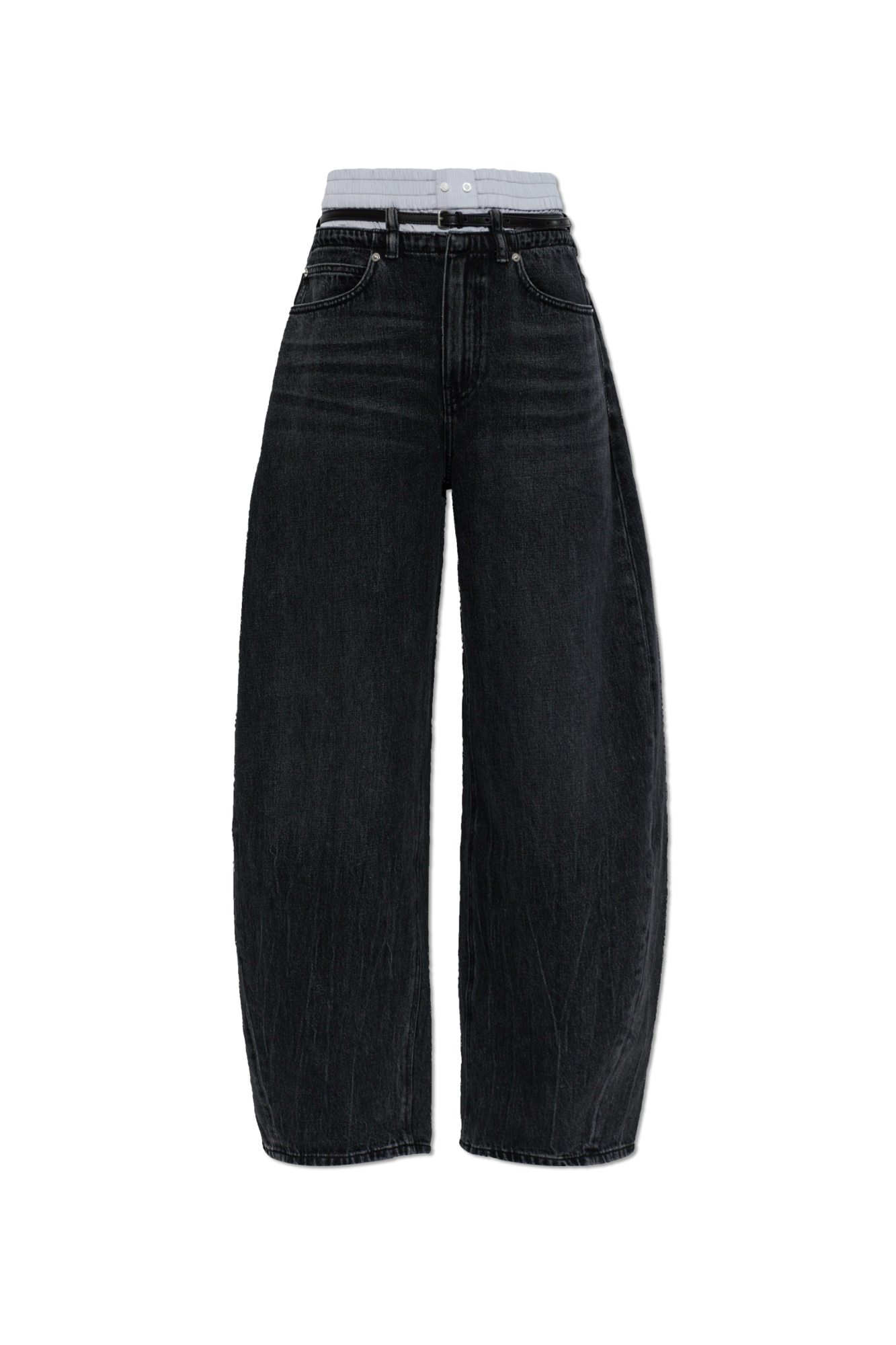 Alexander Wang Jeansy Z Szerokimi Nogawkami, Kobiety, Czarny