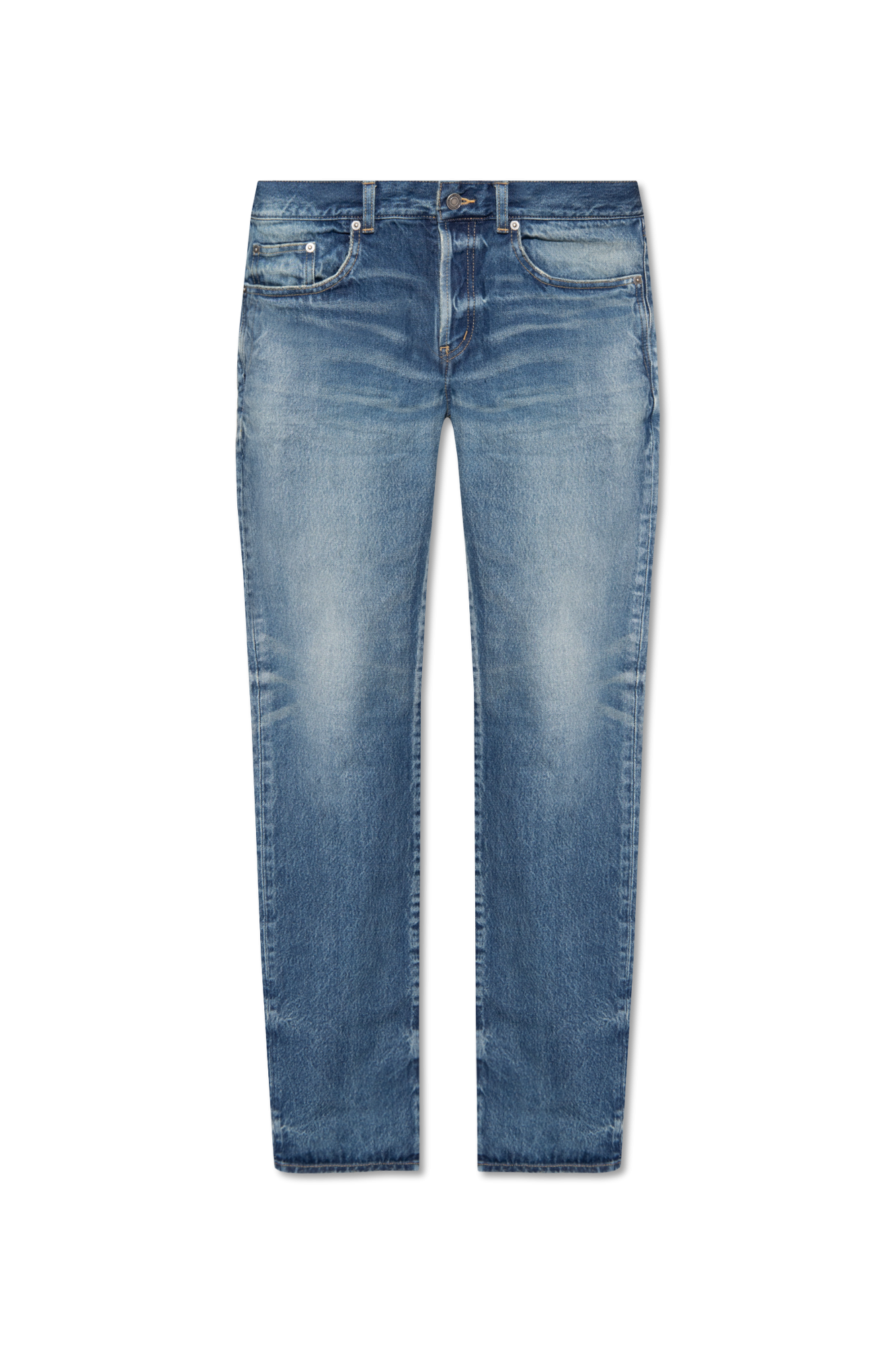 Saint Laurent Jeansy Ze Zwężanymi Nogawkami, Mężczyźni, Niebieski