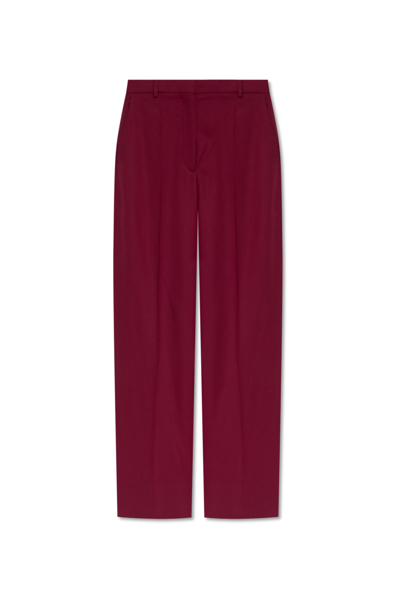 Stella McCartney Wełniane Spodnie W Kant, Kobiety, Bordo