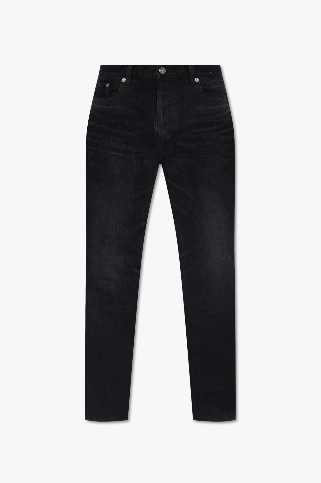 Saint Laurent Jeansy Typu ‘straight’, Mężczyźni, Czarny