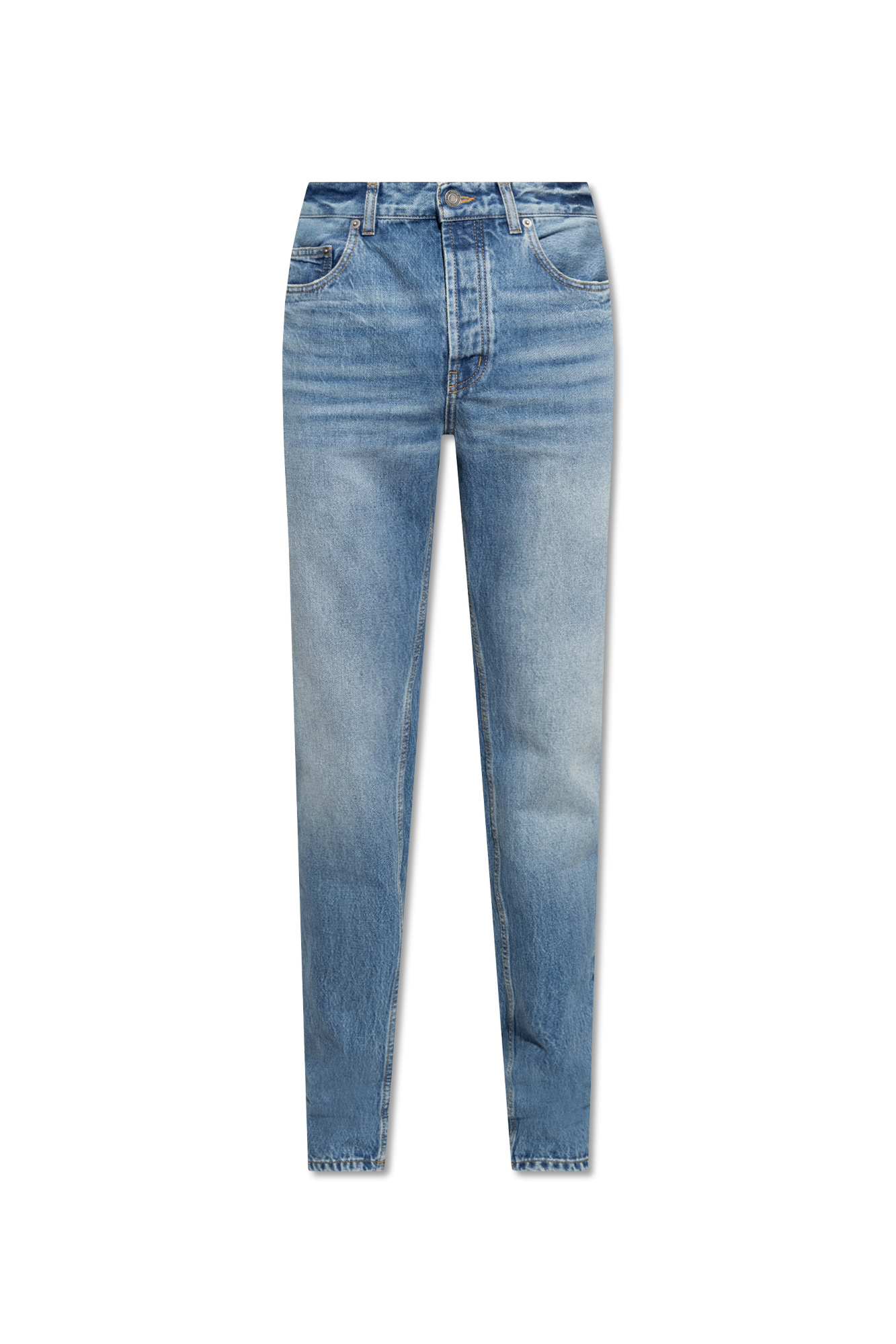 Saint Laurent Jeansy Z Lekko Zwężanymi Nogawkami, Mężczyźni, Niebieski